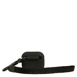 Black Silicone Rubber Logo Embossed Airpods Case