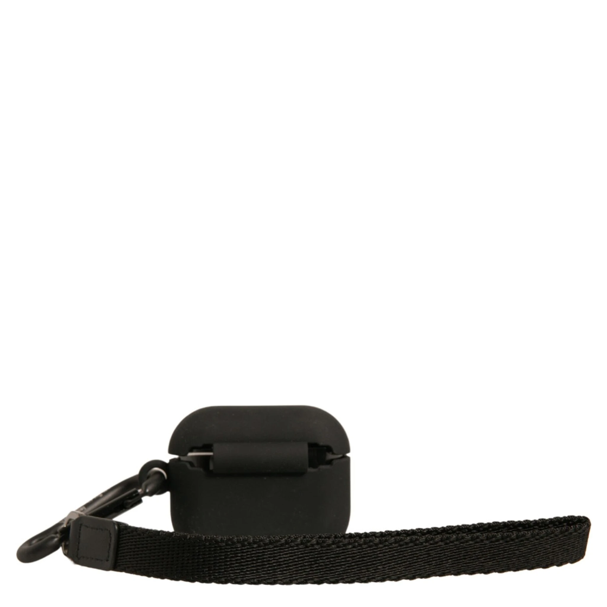 Black Silicone Rubber Logo Embossed Airpods Case