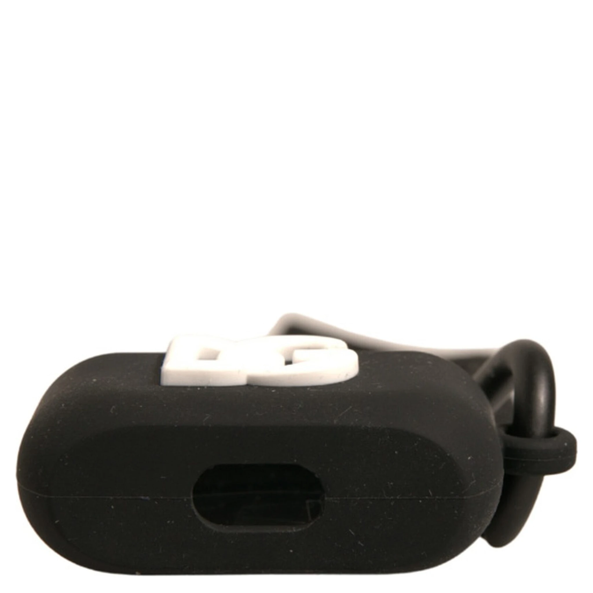 Black Silicone Rubber Logo Embossed Airpods Case