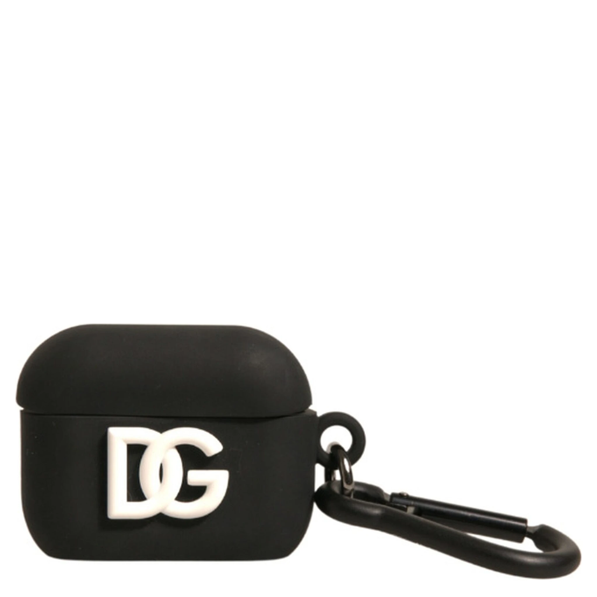 Black Silicone Rubber Logo Embossed Airpods Case