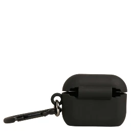 Black Silicone Rubber Logo Embossed Airpods Case