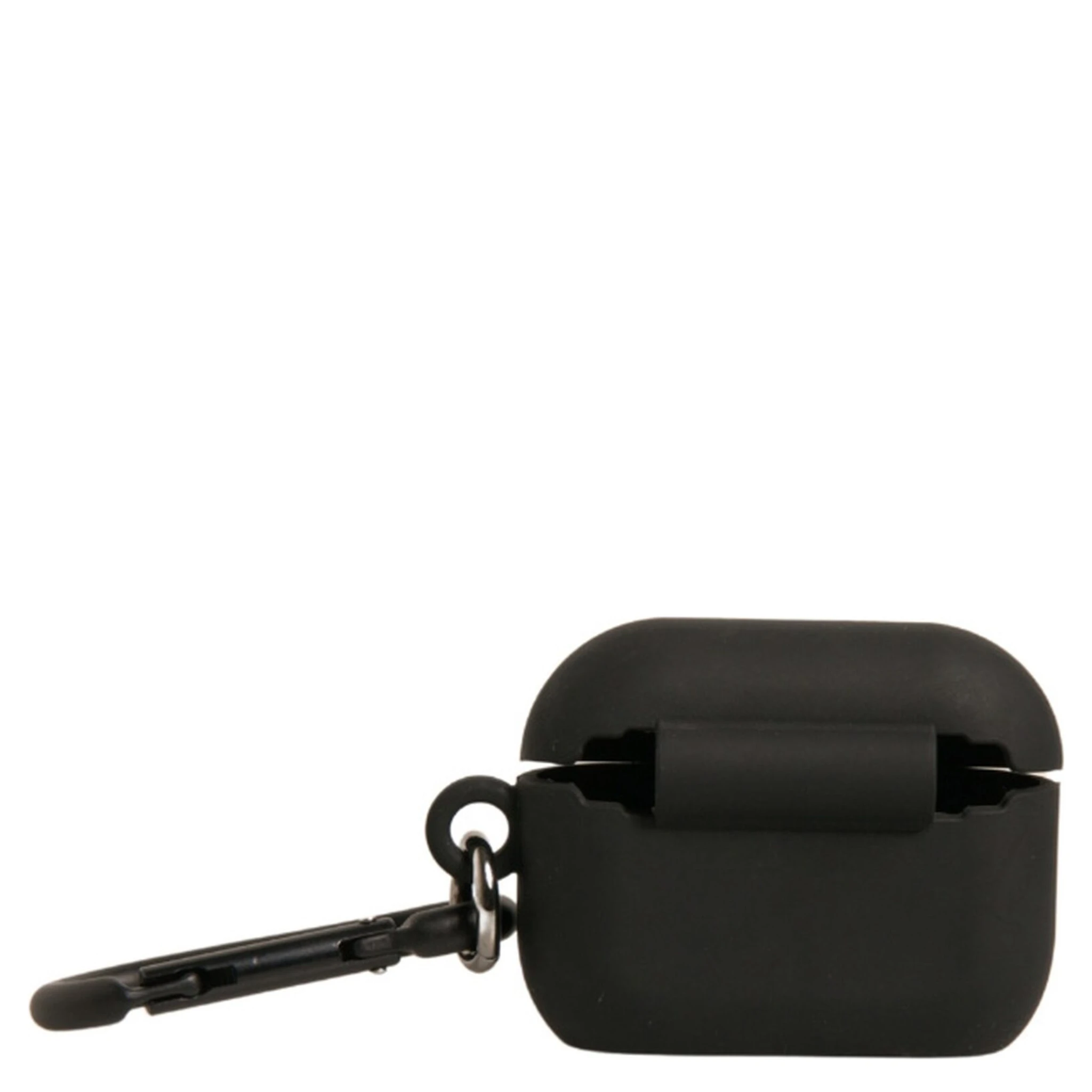 Black Silicone Rubber Logo Embossed Airpods Case