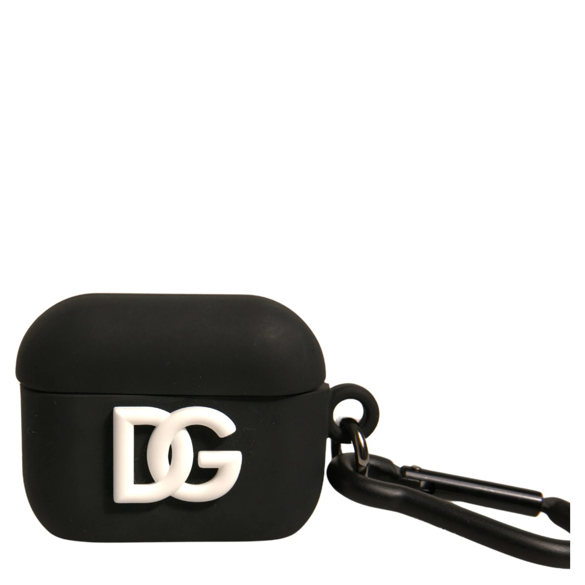 Black Silicone Rubber Logo Embossed Airpods Case