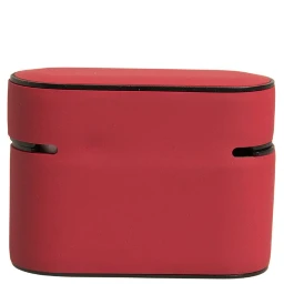 Red PVC Embossed Logo Plaque Holder Airpods Case