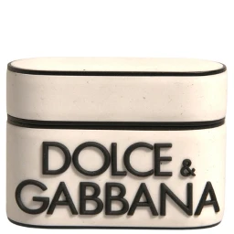 White PVC Embossed Logo Plaque Holder Airpods Case