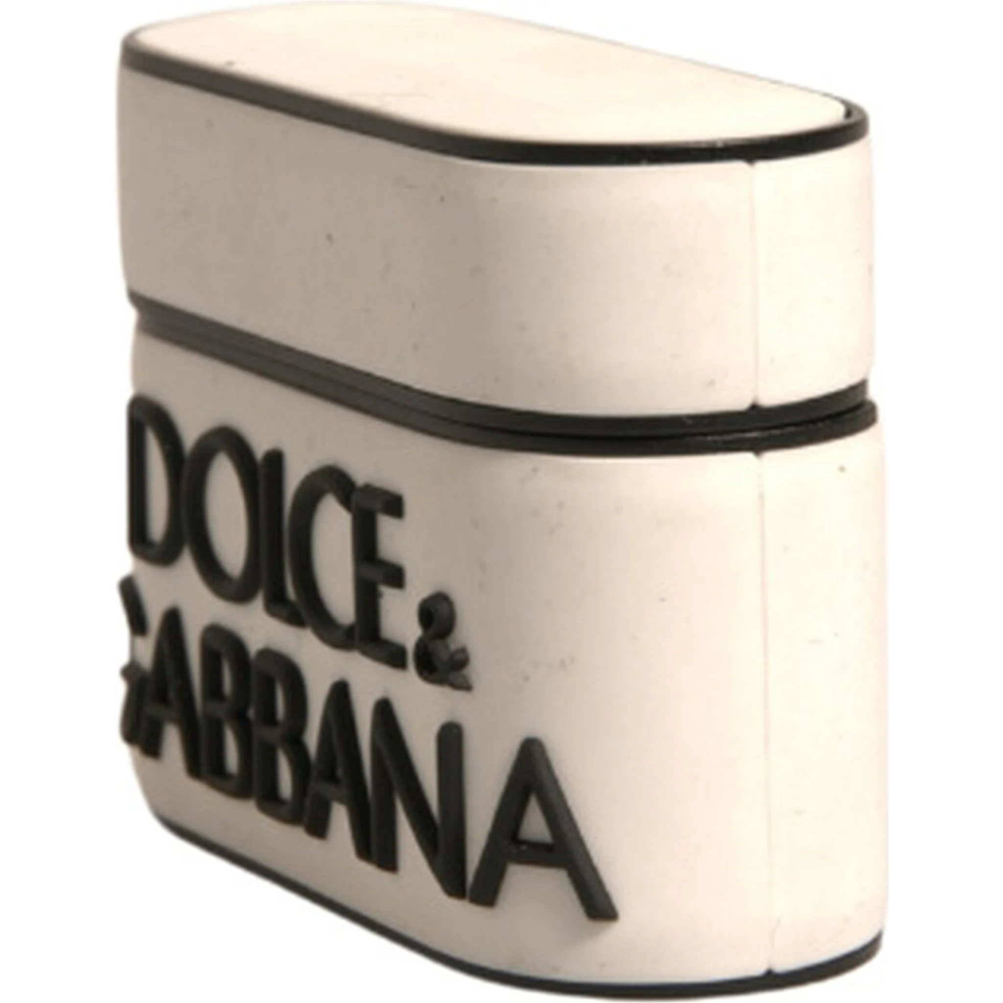 White PVC Embossed Logo Plaque Holder Airpods Case