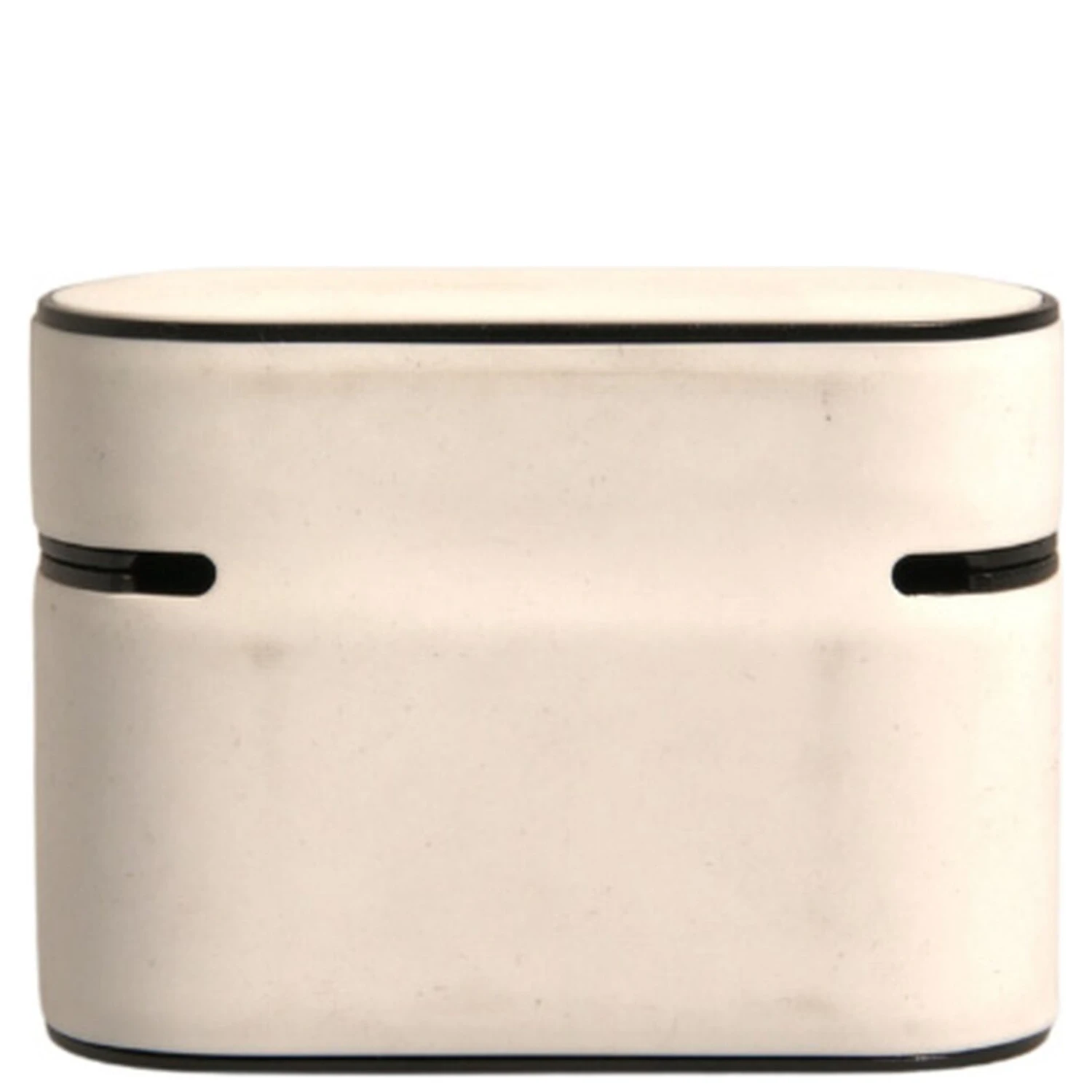 White PVC Embossed Logo Plaque Holder Airpods Case