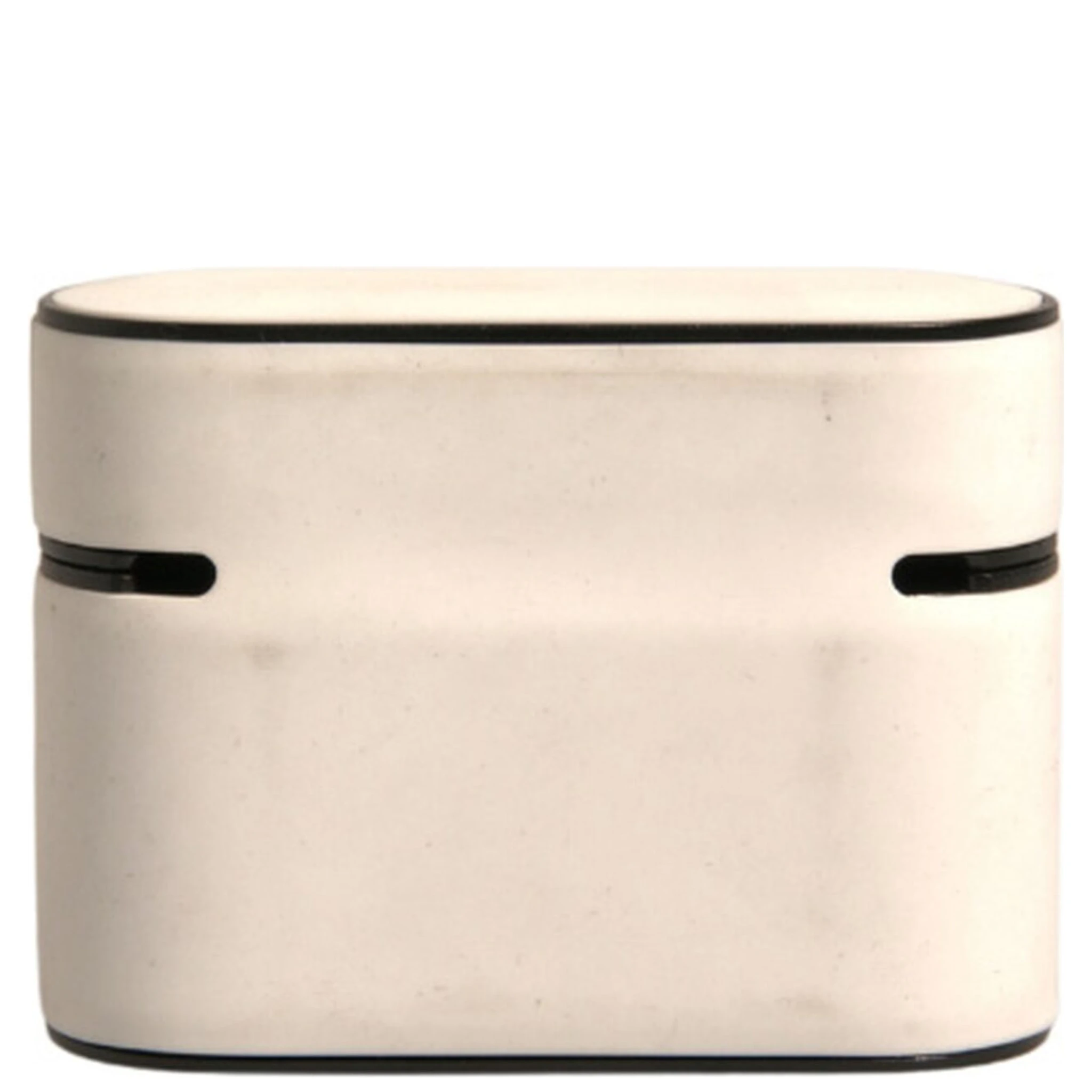 White PVC Embossed Logo Plaque Holder Airpods Case