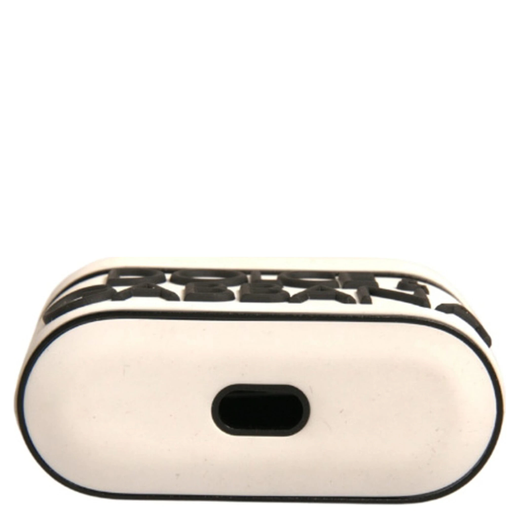 White PVC Embossed Logo Plaque Holder Airpods Case