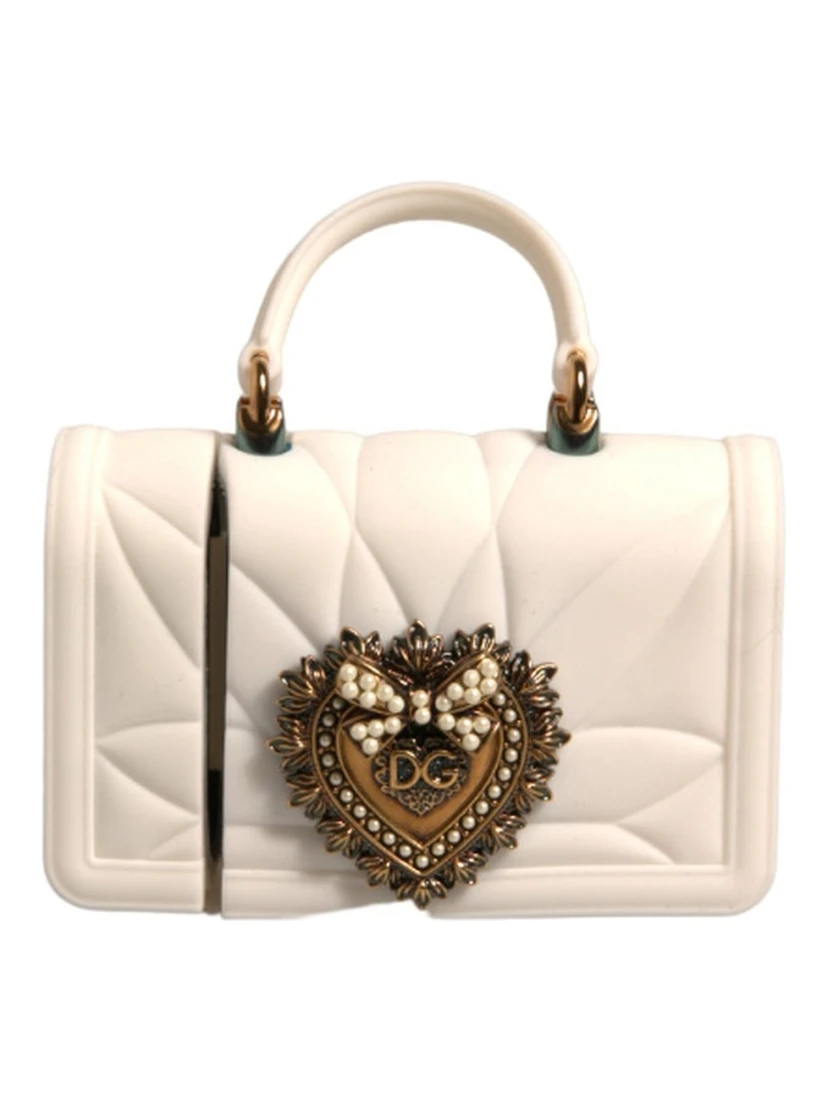 White Silicone Devotion Heart Cover Hand Bag Airpod Case
