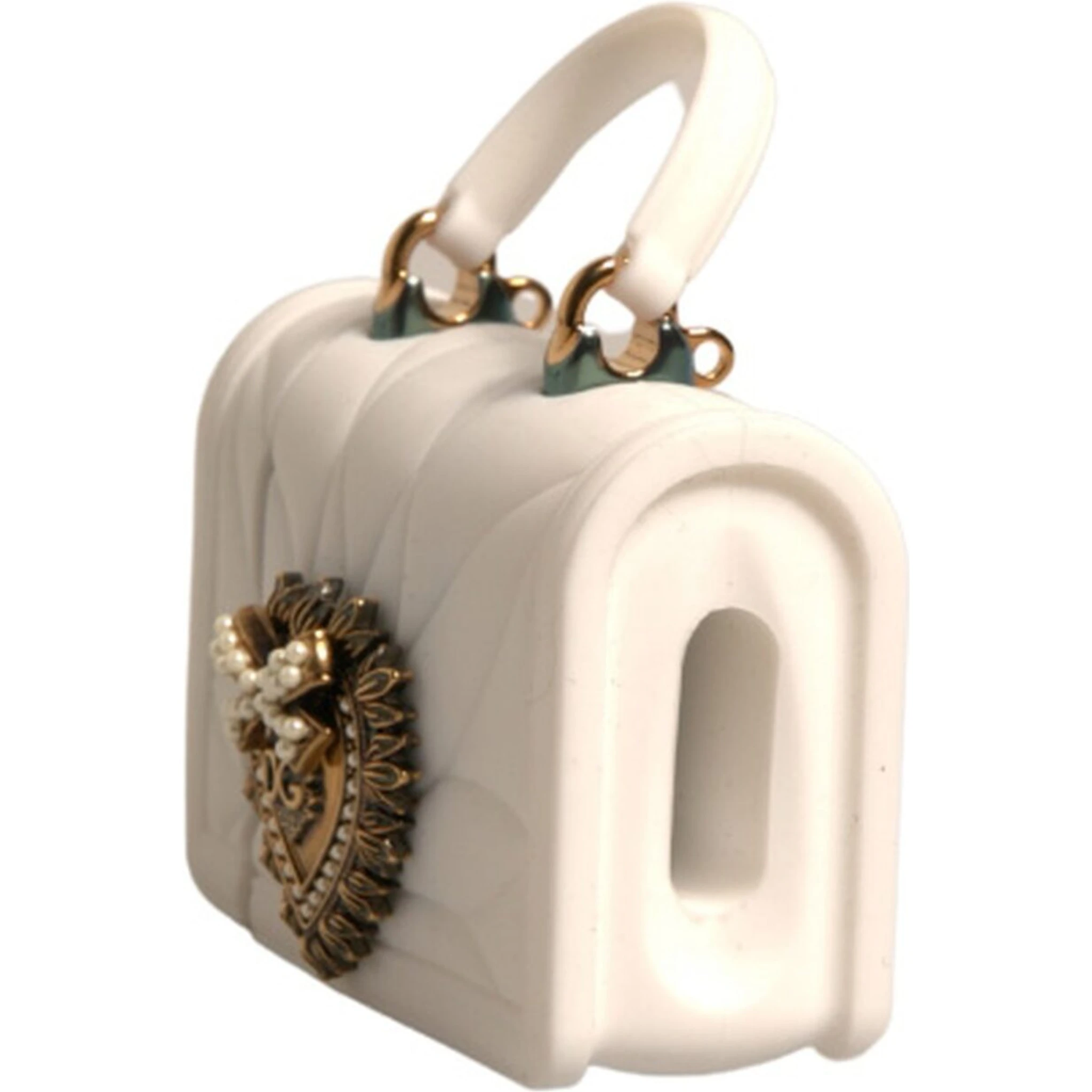 White Silicone Devotion Heart Cover Hand Bag Airpod Case