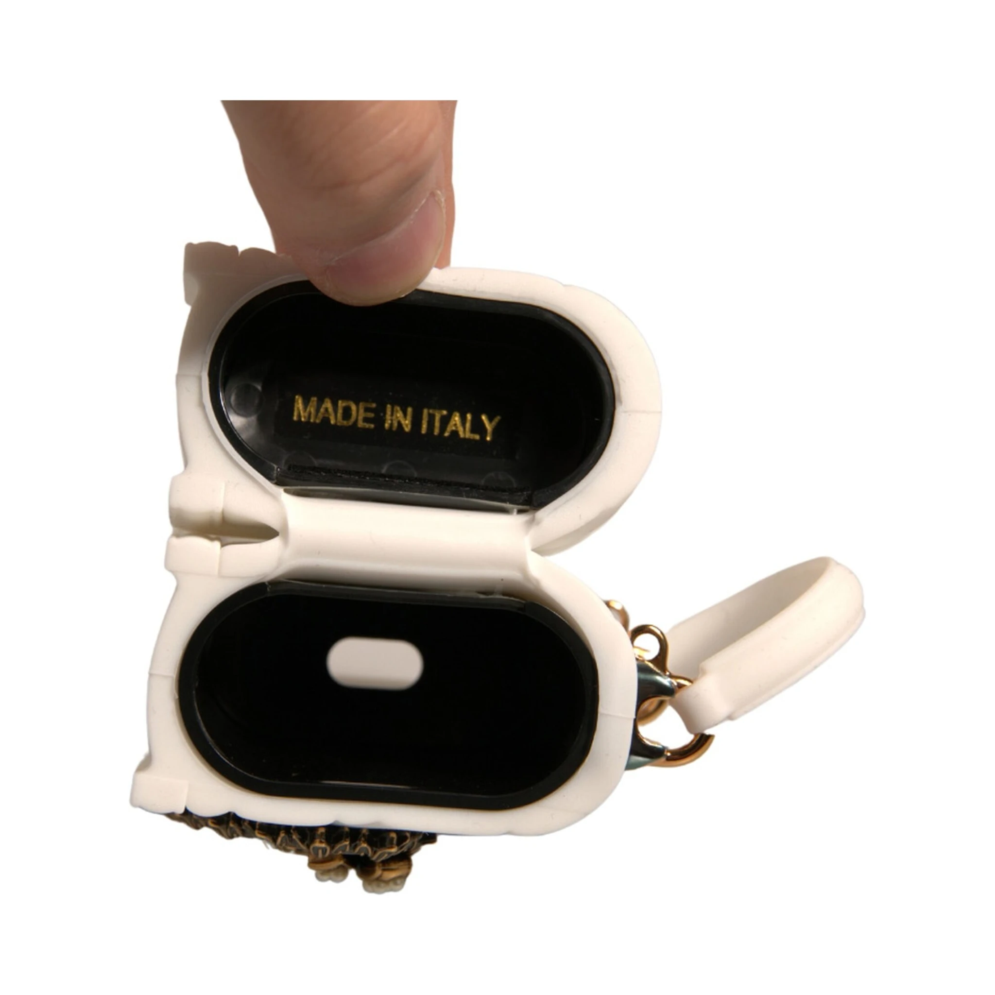 White Silicone Devotion Heart Cover Hand Bag Airpod Case