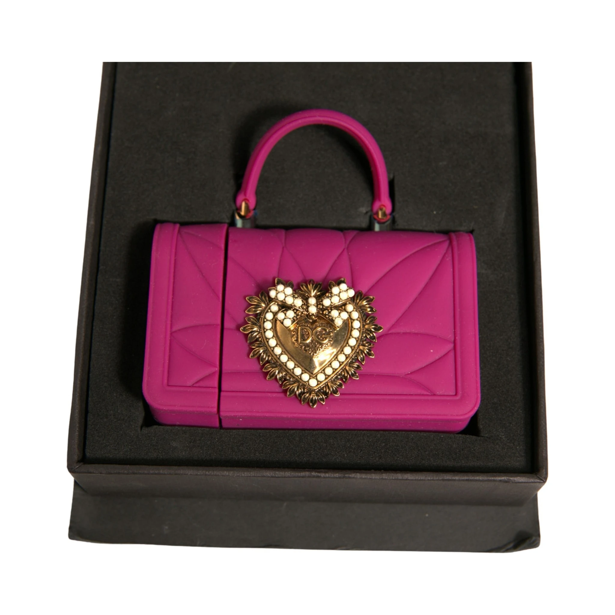 Pink Silicone Devotion Heart Cover Hand Bag Airpod Case