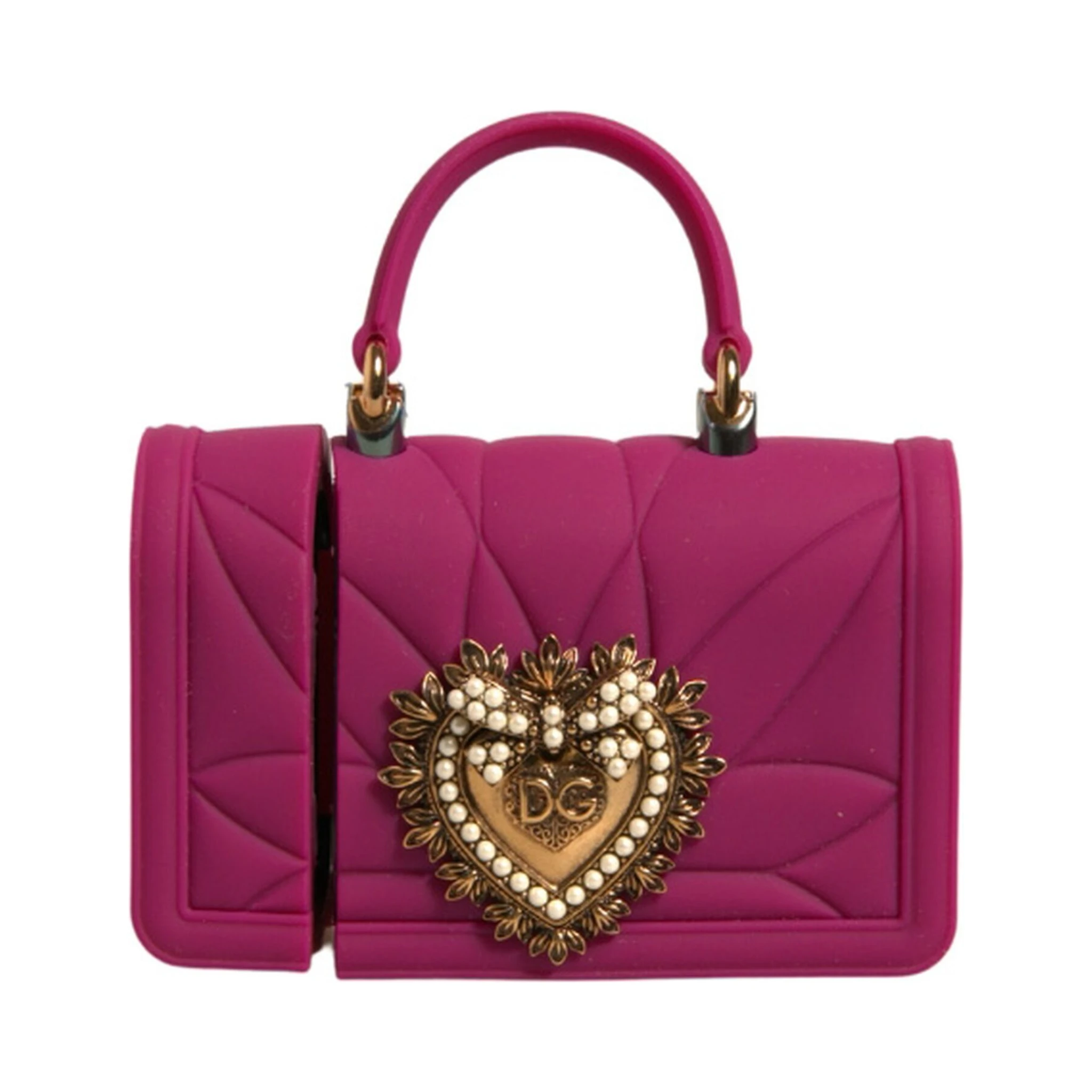 Pink Silicone Devotion Heart Cover Hand Bag Airpod Case