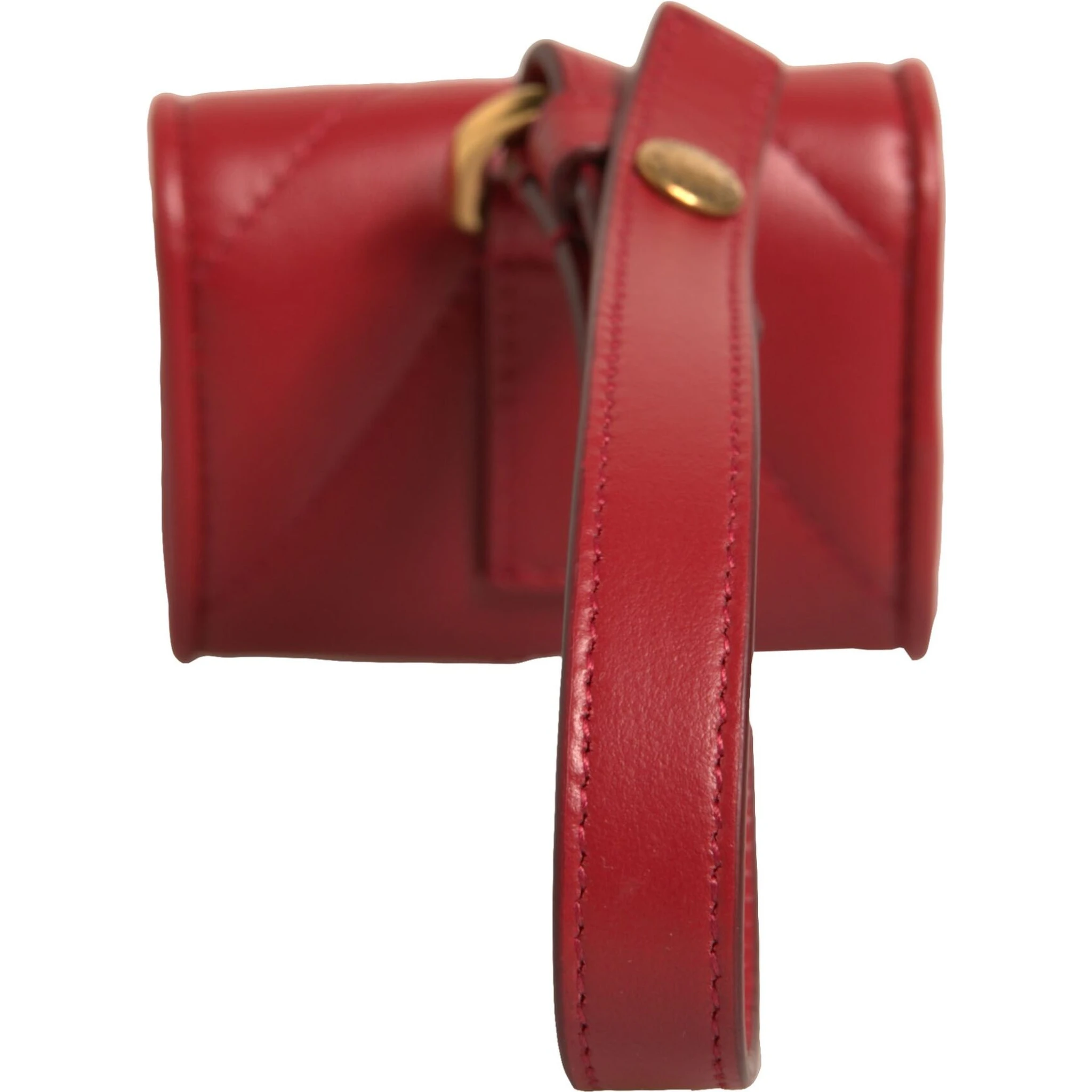 Black Leather Devotion Heart Strap Airpod Case