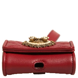 Black Leather Devotion Heart Strap Airpod Case