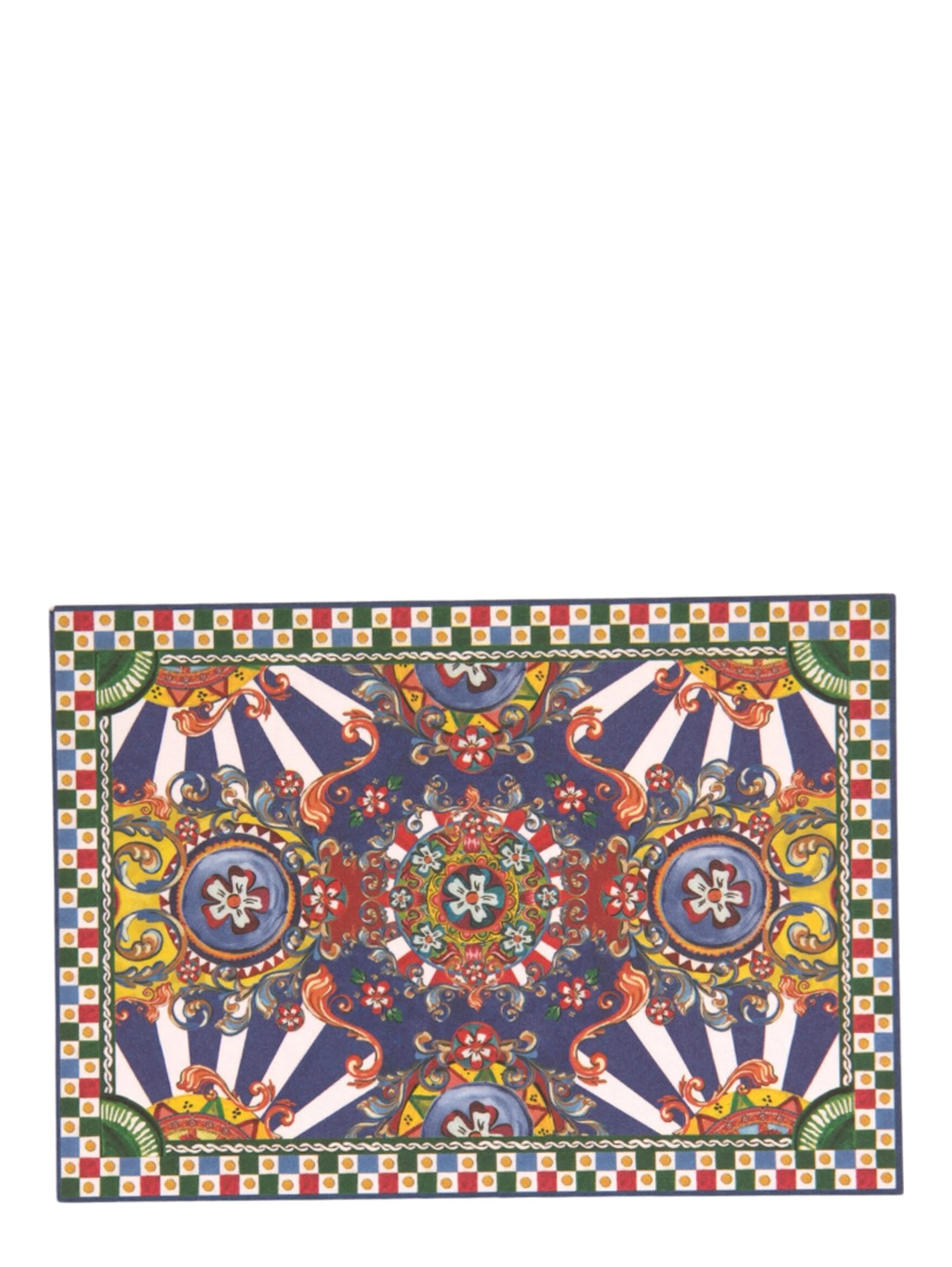 Multicolor Carretto Siciliano Envelope Post Card Holder
