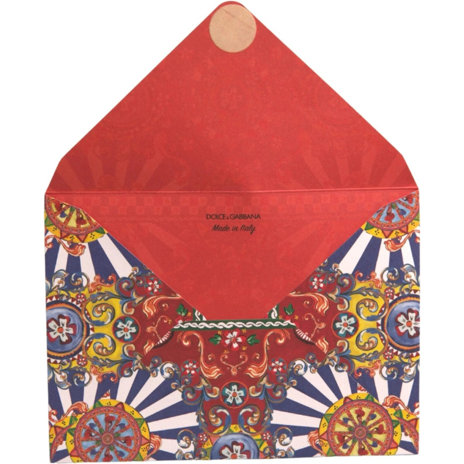 Multicolor Carretto Siciliano Envelope Post Card Holder