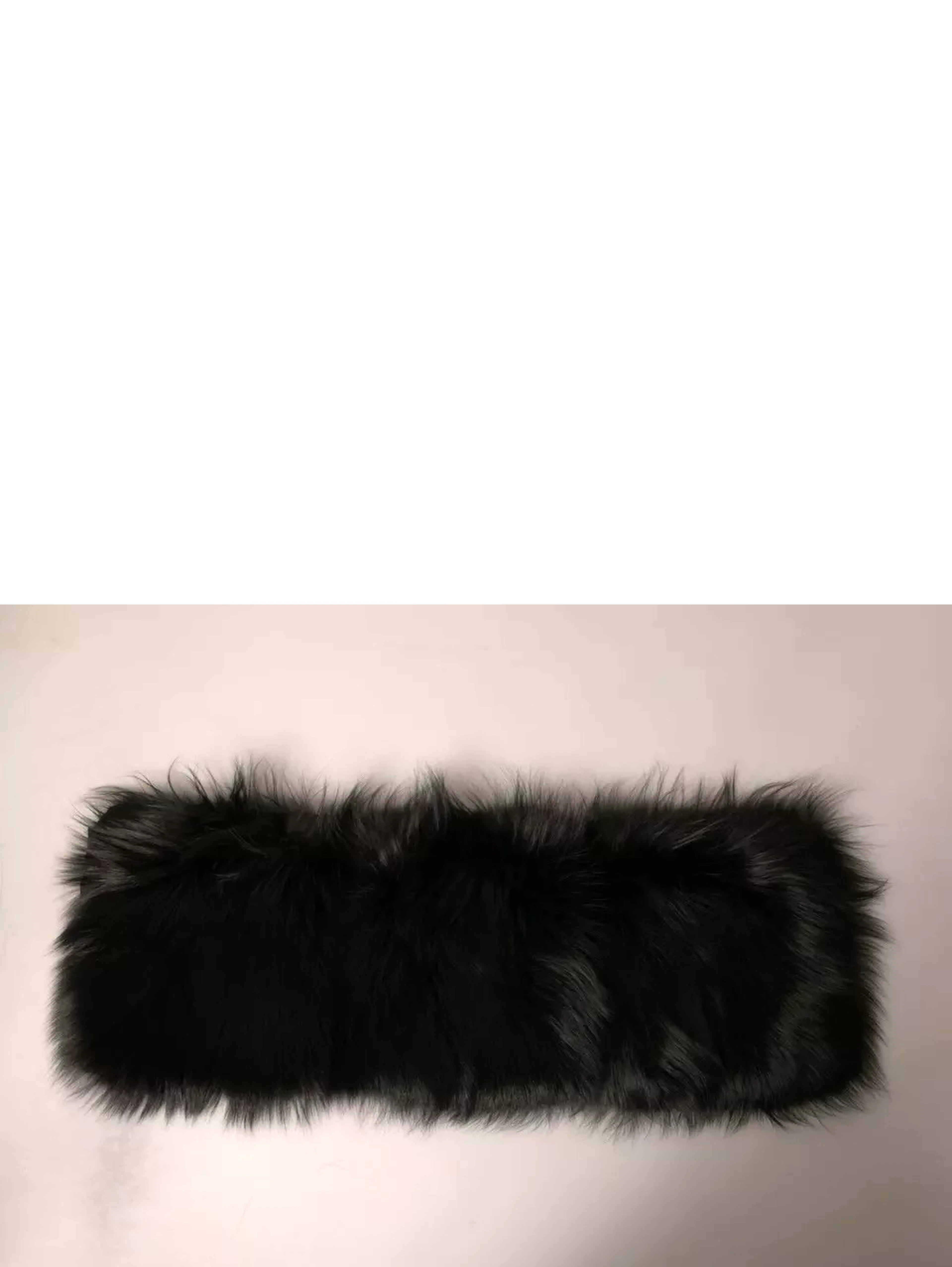Black Fur Shoulder Collar Wrap Shawl Scarf