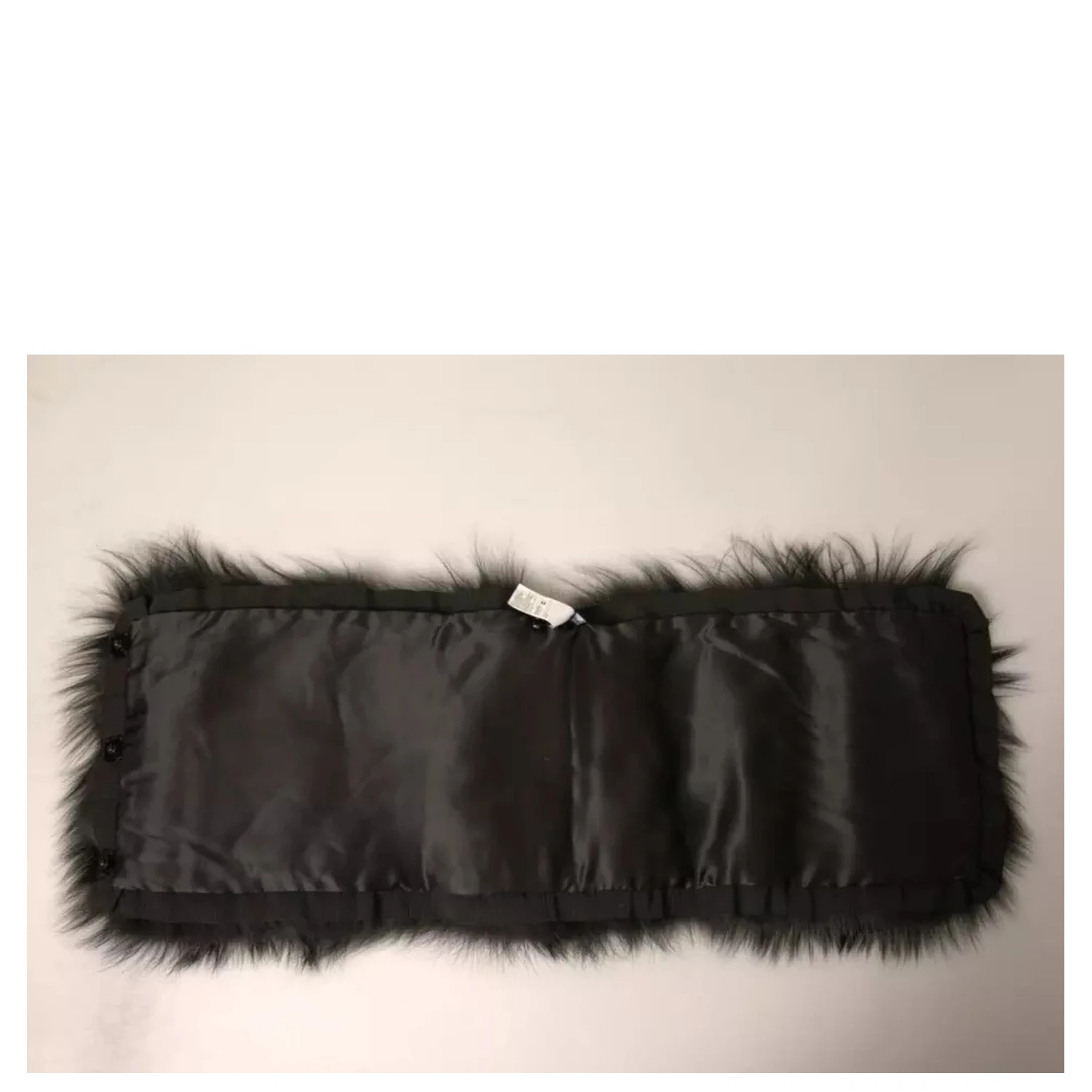 Black Fur Shoulder Collar Wrap Shawl Scarf