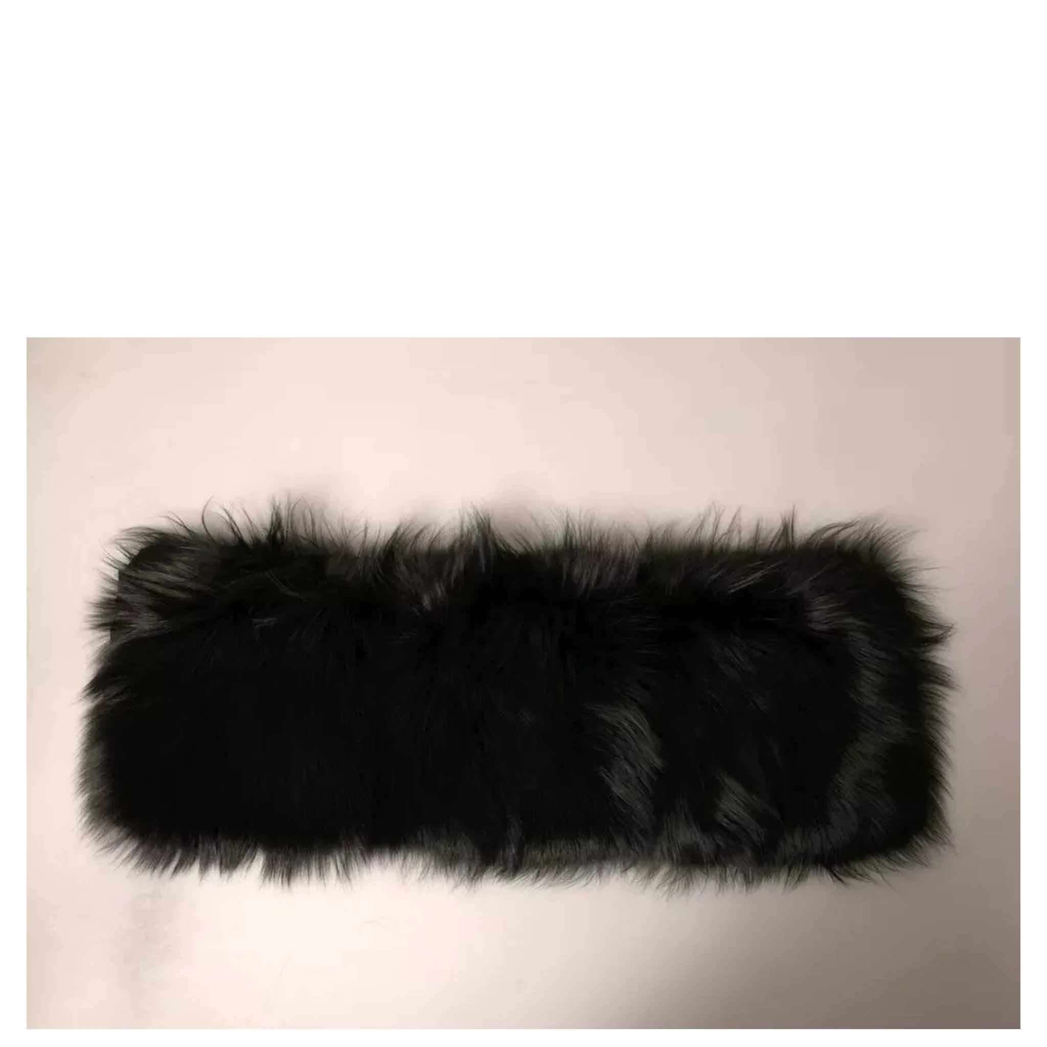 Black Fur Shoulder Collar Wrap Shawl Scarf