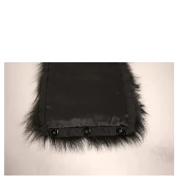 Black Fur Shoulder Collar Wrap Shawl Scarf