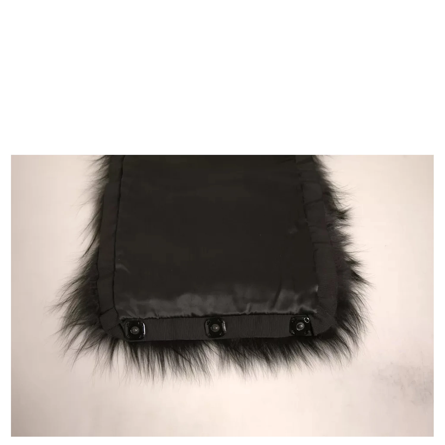 Black Fur Shoulder Collar Wrap Shawl Scarf