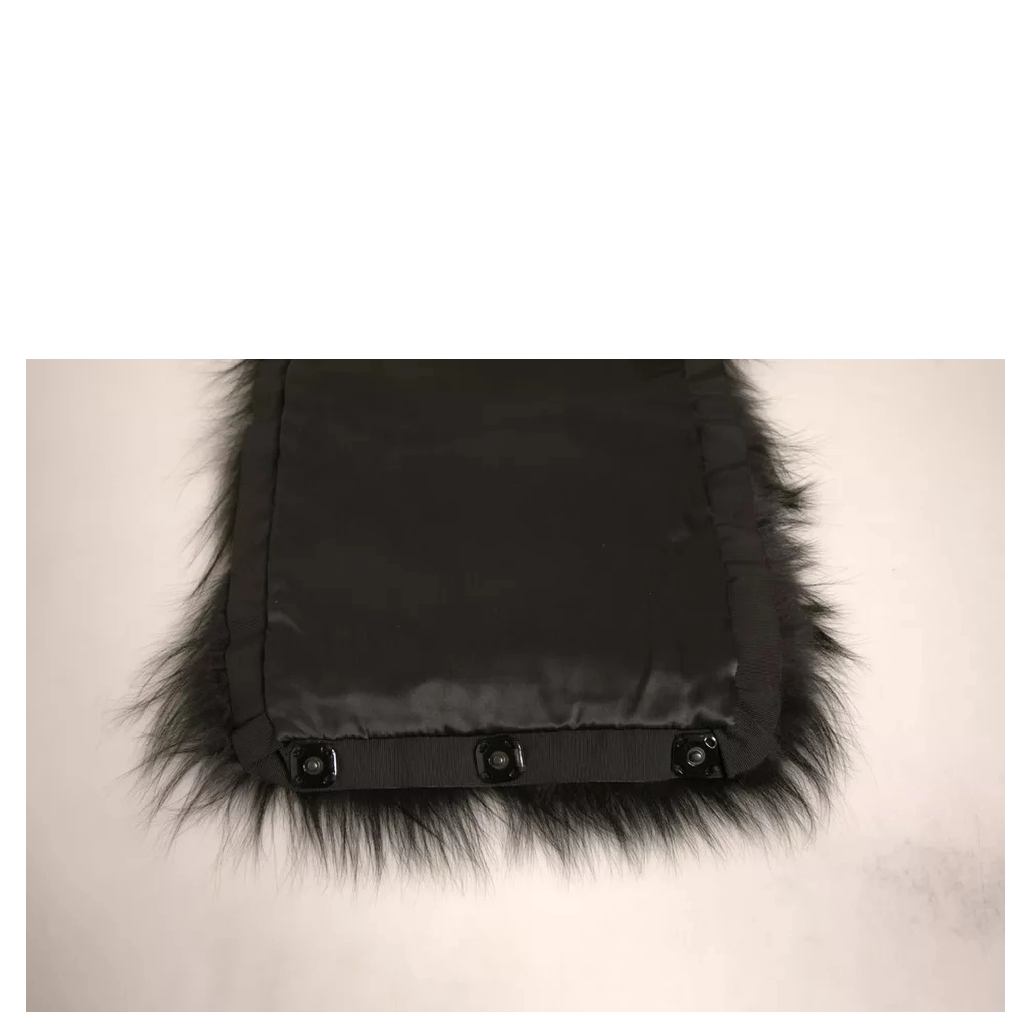 Black Fur Shoulder Collar Wrap Shawl Scarf