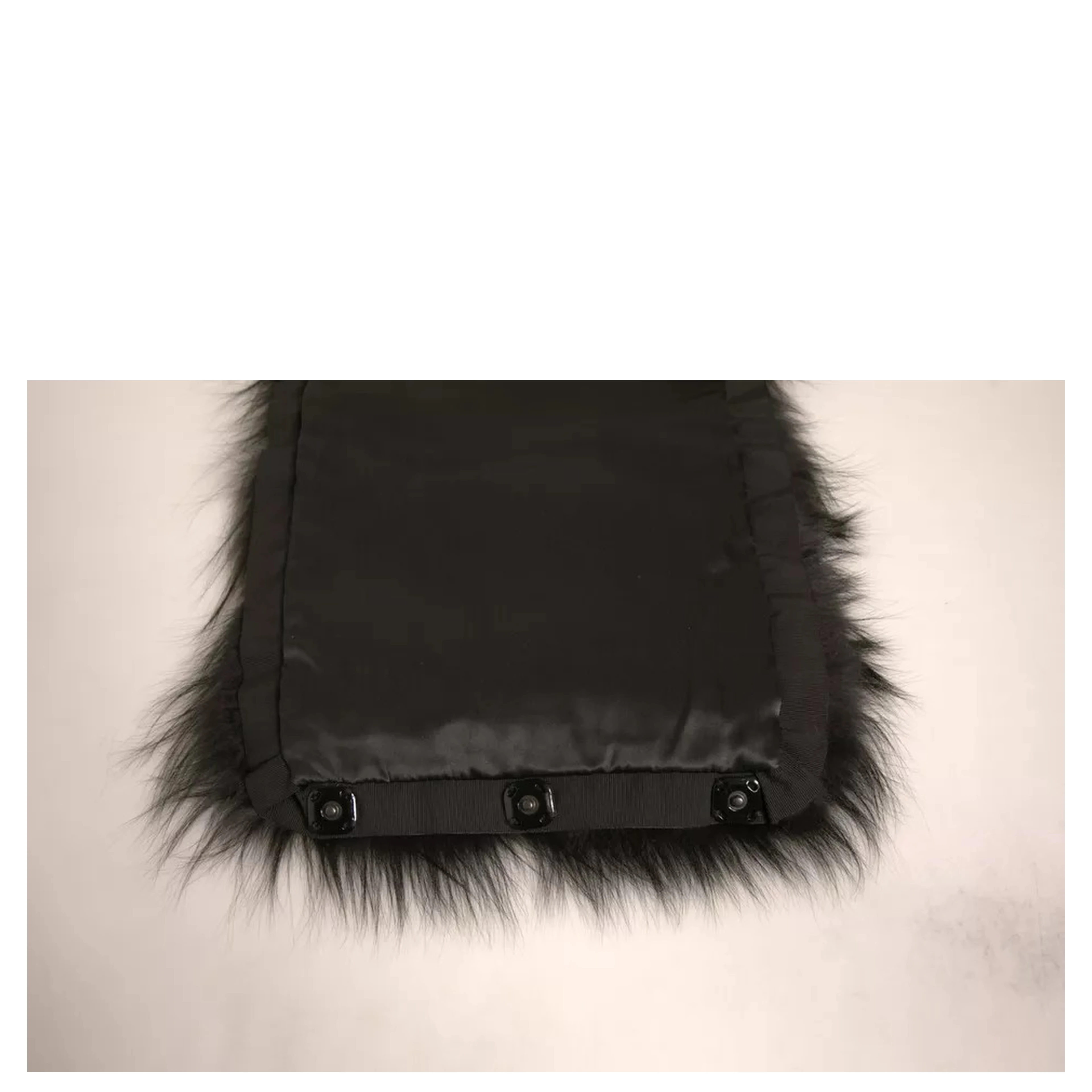Black Fur Shoulder Collar Wrap Shawl Scarf