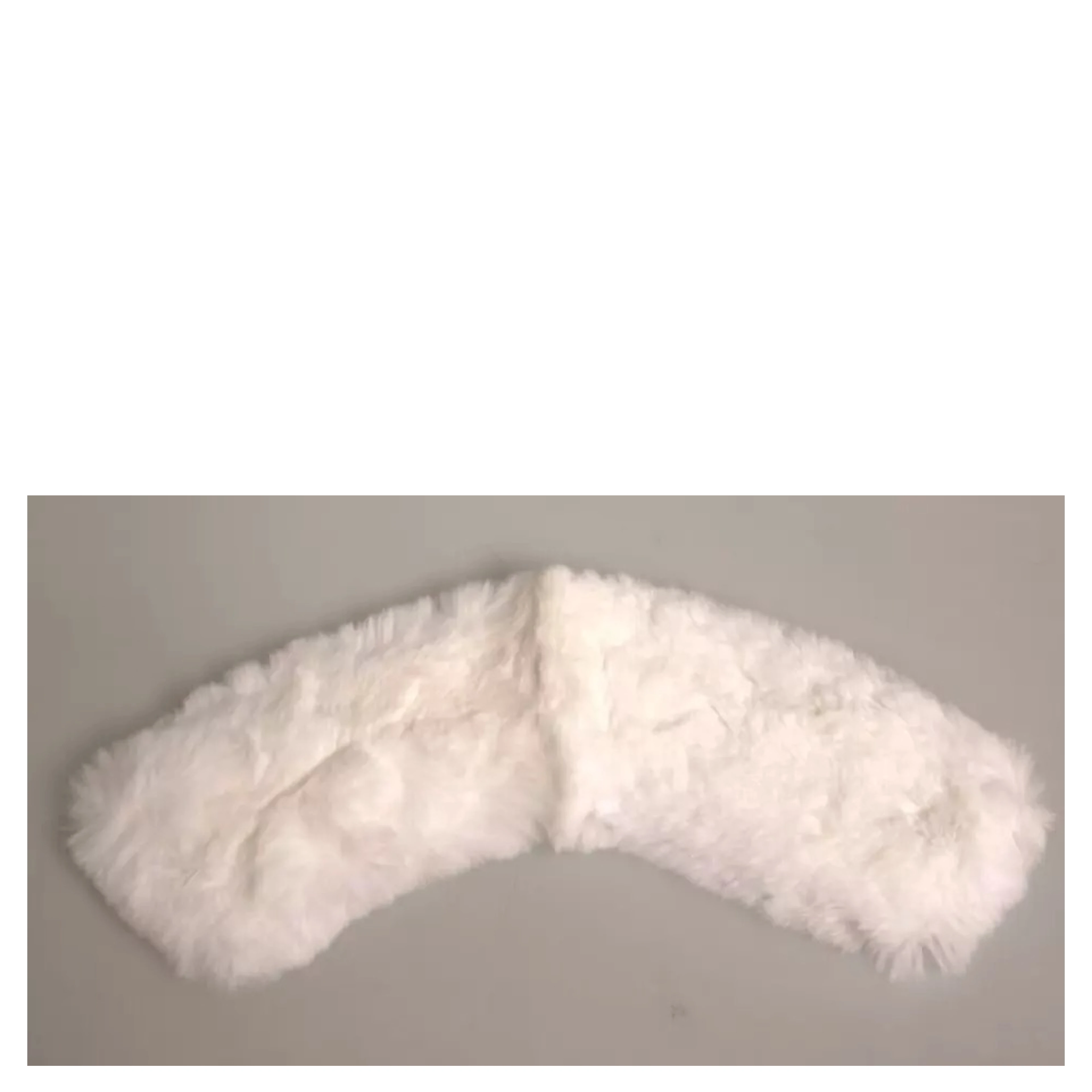 White Fur Shoulder Collar Wrap Shawl Scarf