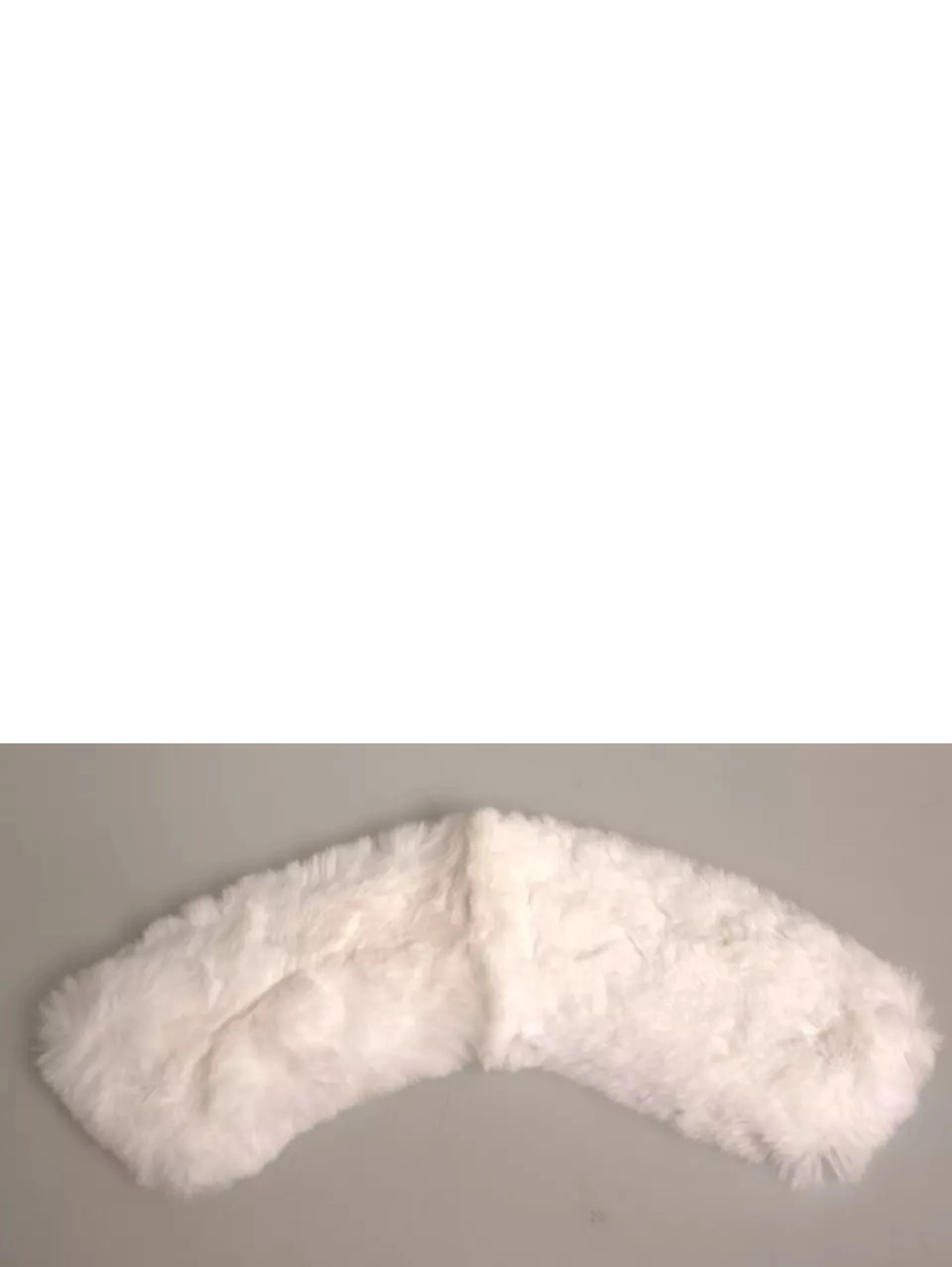White Fur Shoulder Collar Wrap Shawl Scarf
