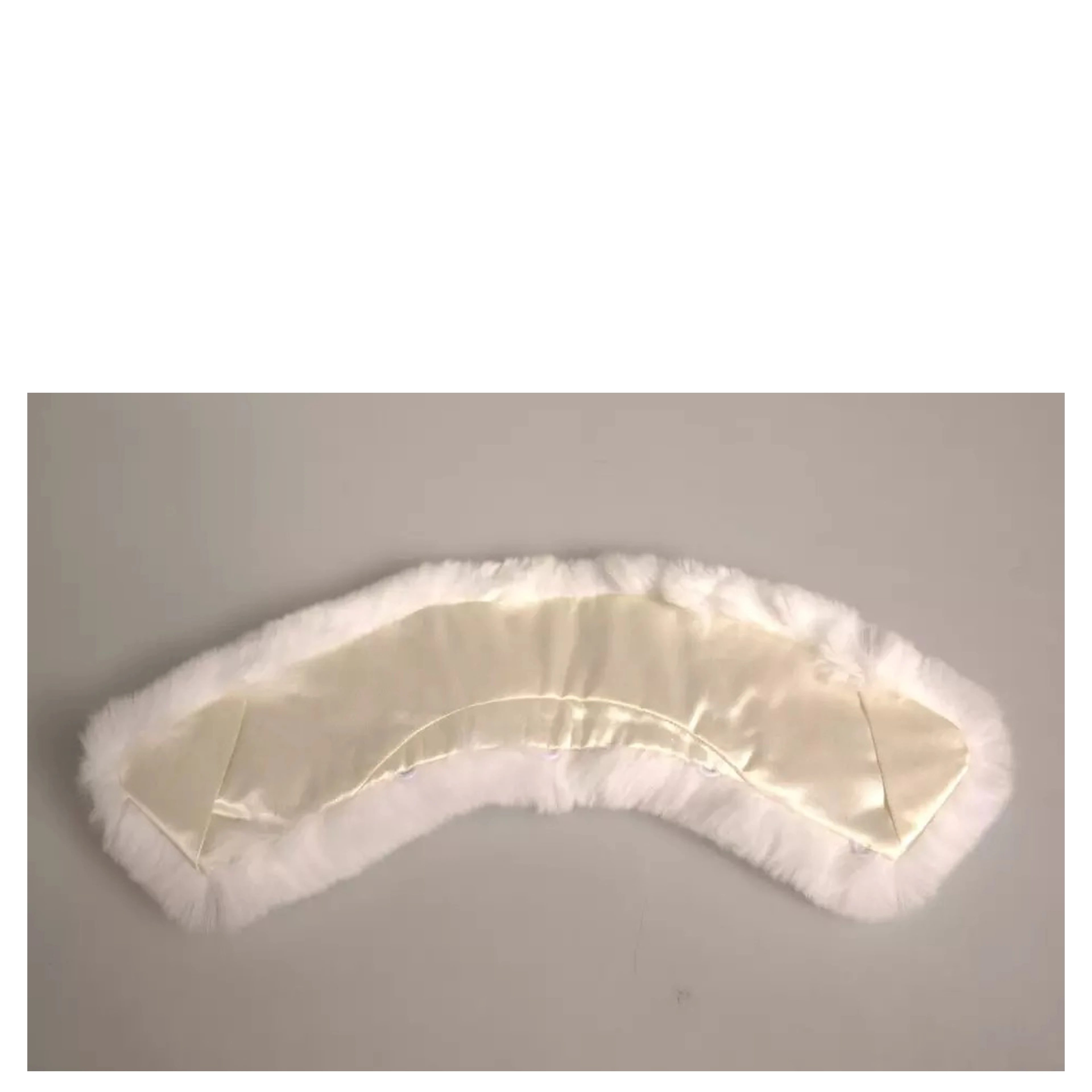 White Fur Shoulder Collar Wrap Shawl Scarf
