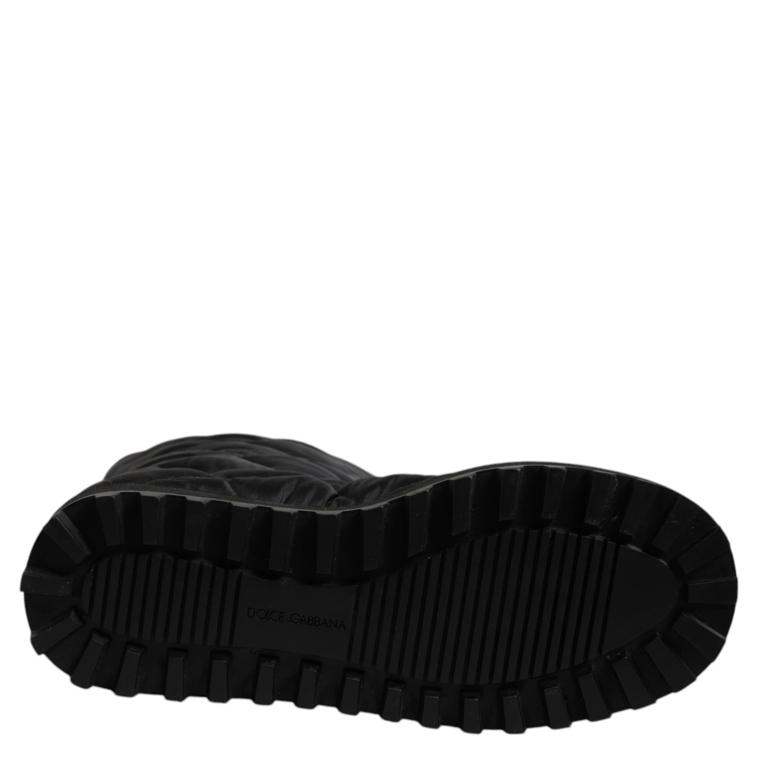 Black Polyester Padded Mid Calf Boots Winter Shoes