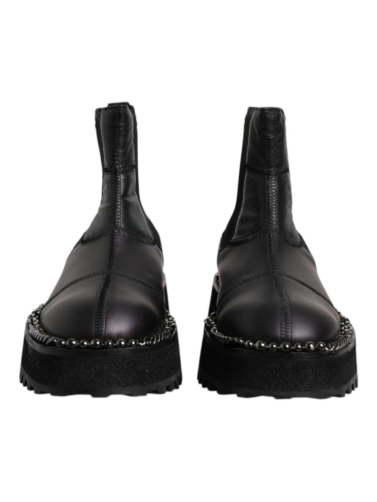 Black Chelsea Boots Leather Slip On Shoes alternative