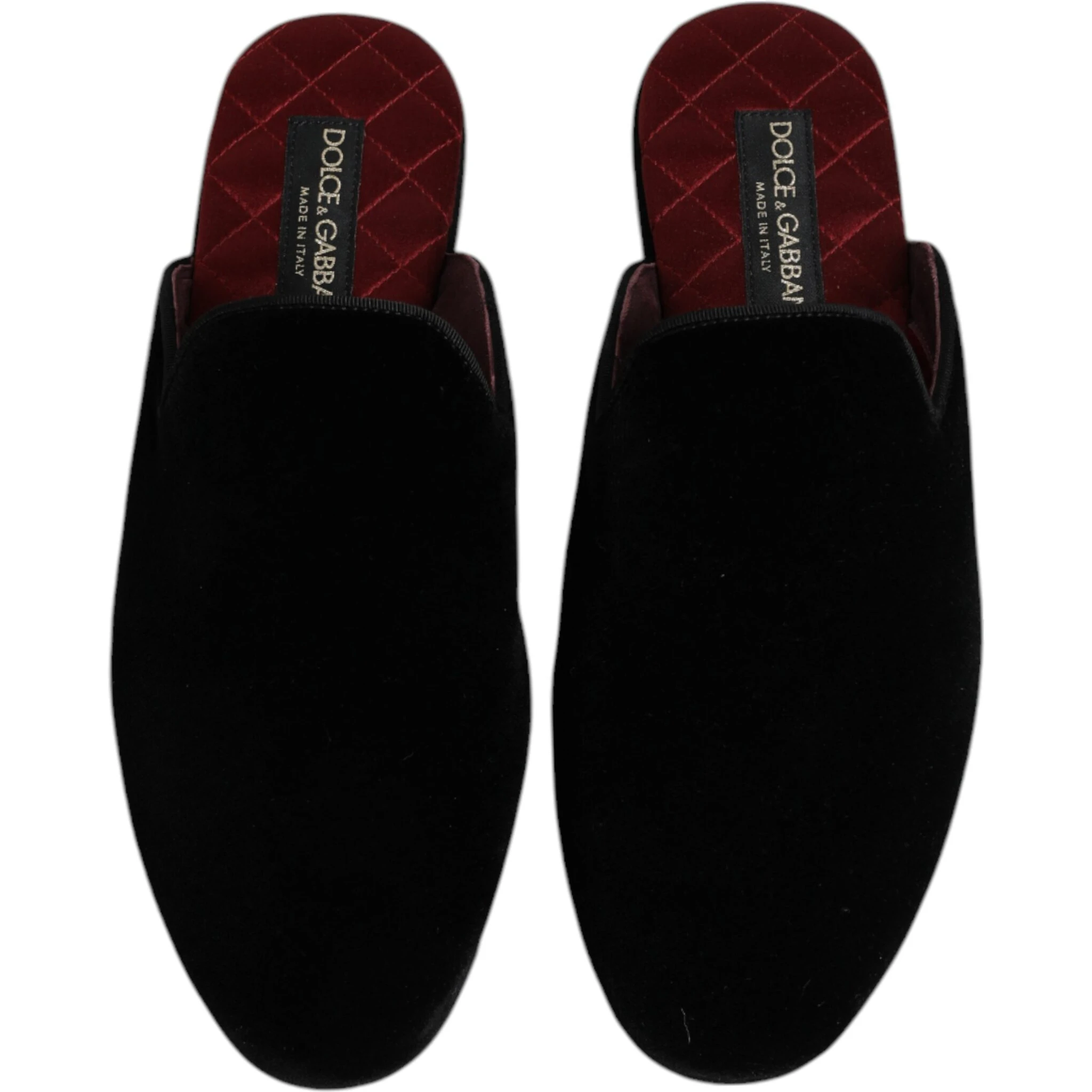 Black Viscose Velvet Slides Flat Slipper Shoes