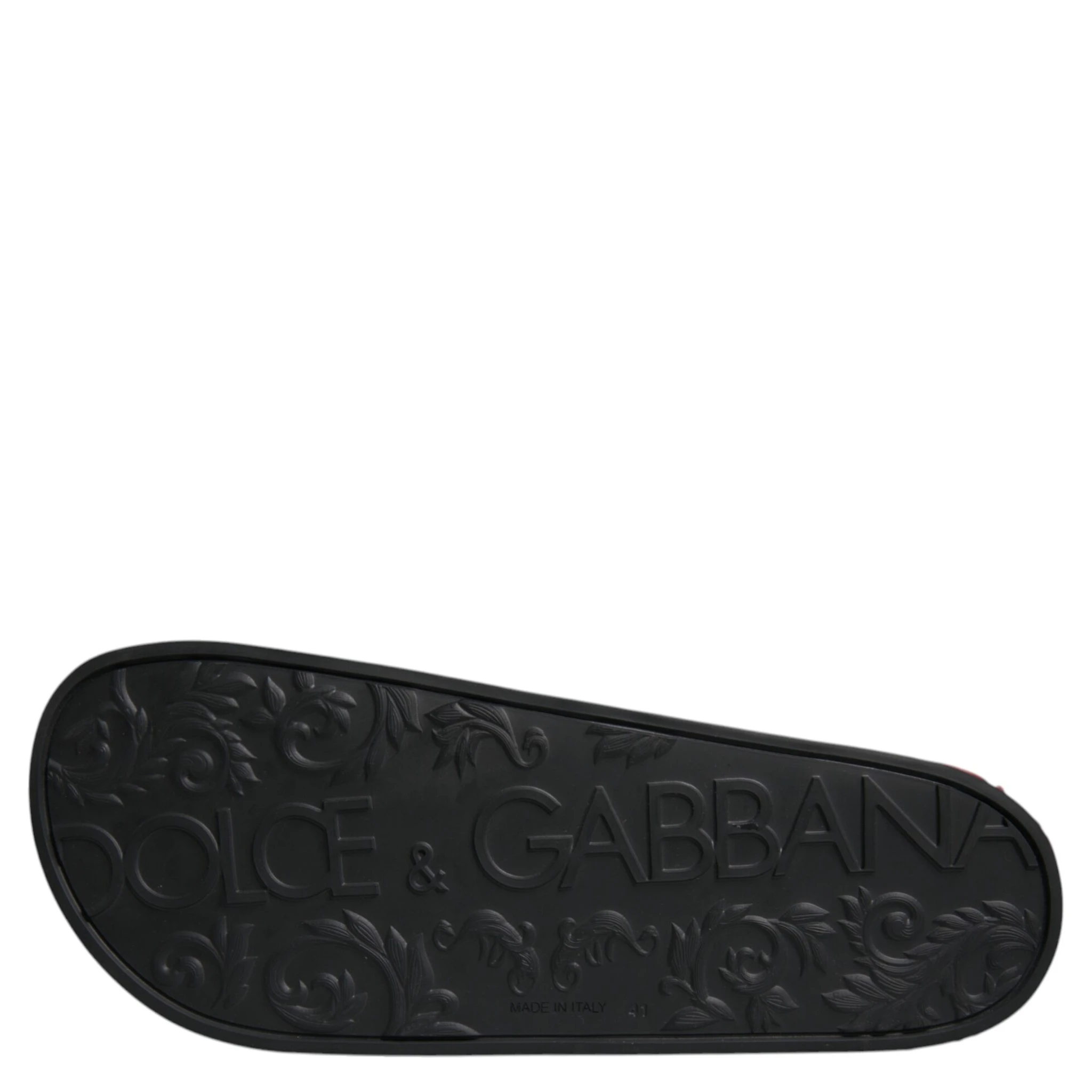 Black Leather Slides Sandals Beachwear Shoes