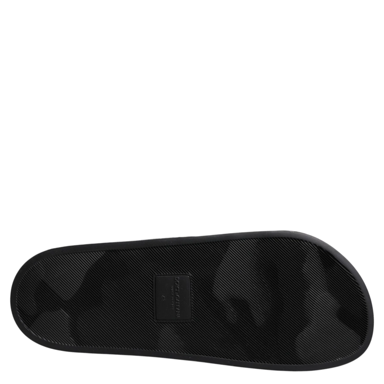 Black Divers Leather Flats Slides Sandals Beachwear Shoes