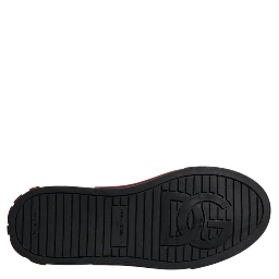 Red Black Leopard Cotton Men Low Top Sneakers Shoes