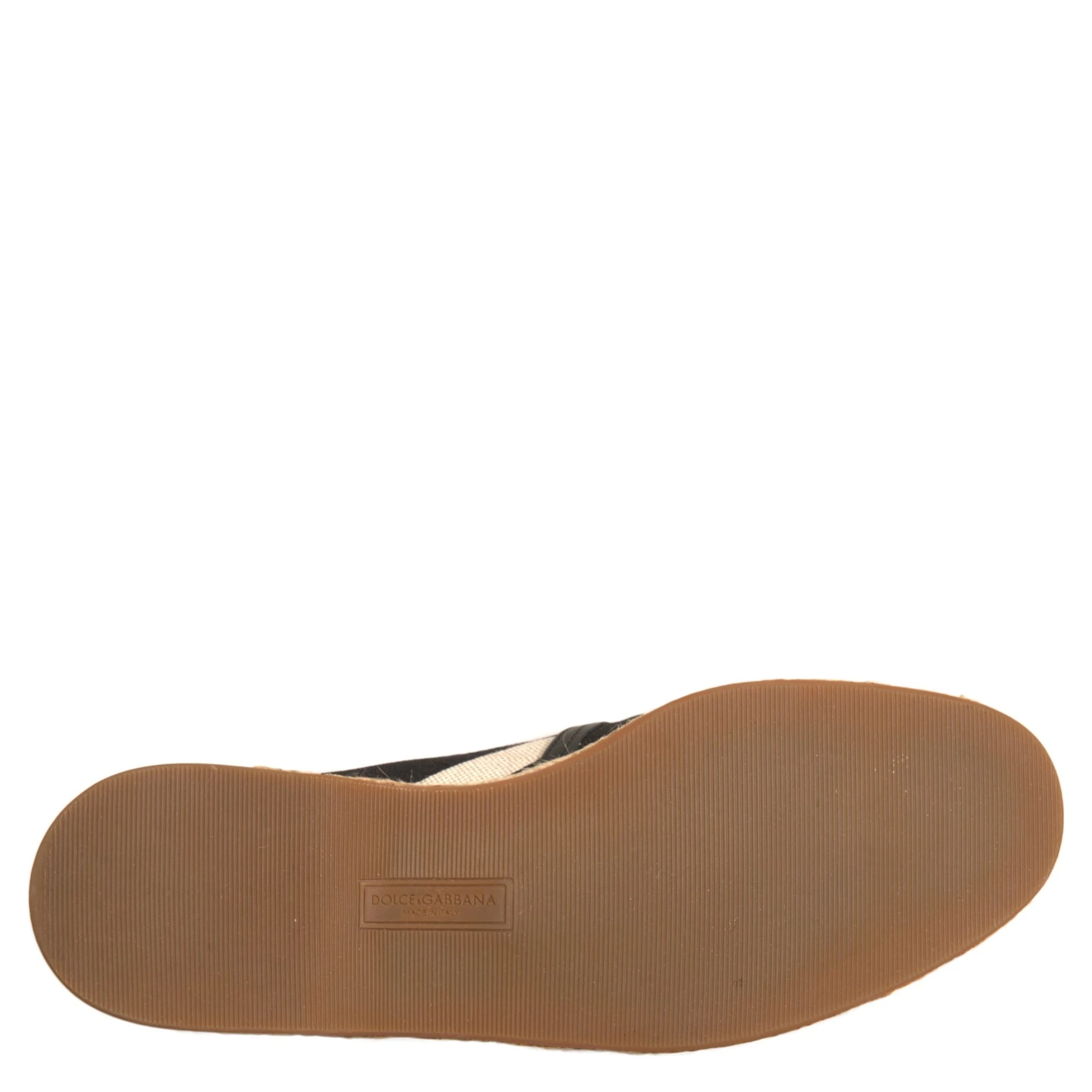 Black White Stripes Slip On Espadrille Shoes