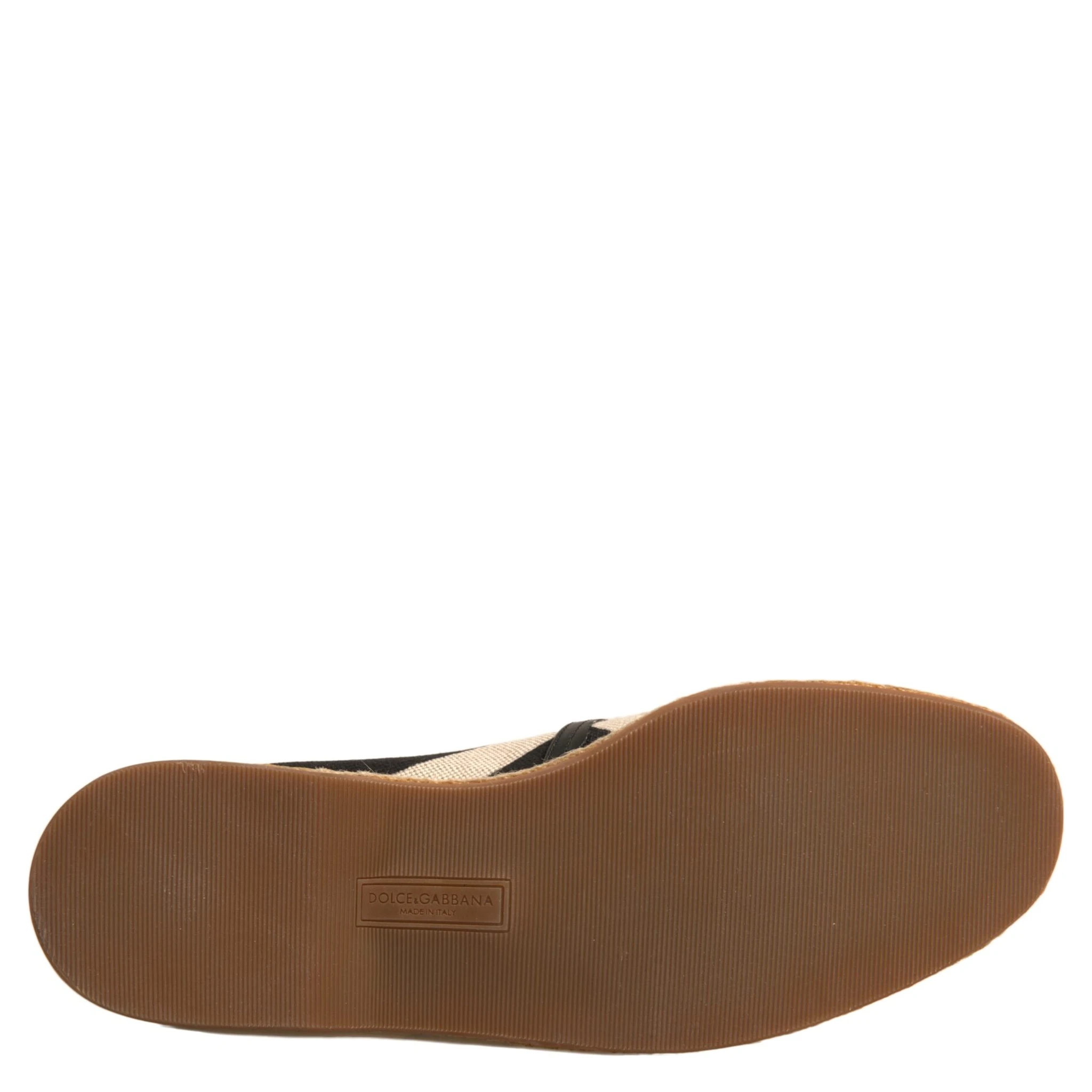 Black White Stripes Slip On Espadrille Shoes