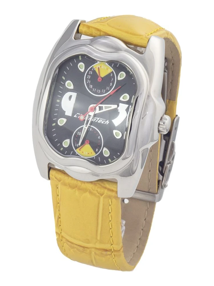 Yellow Leather Dress Watch