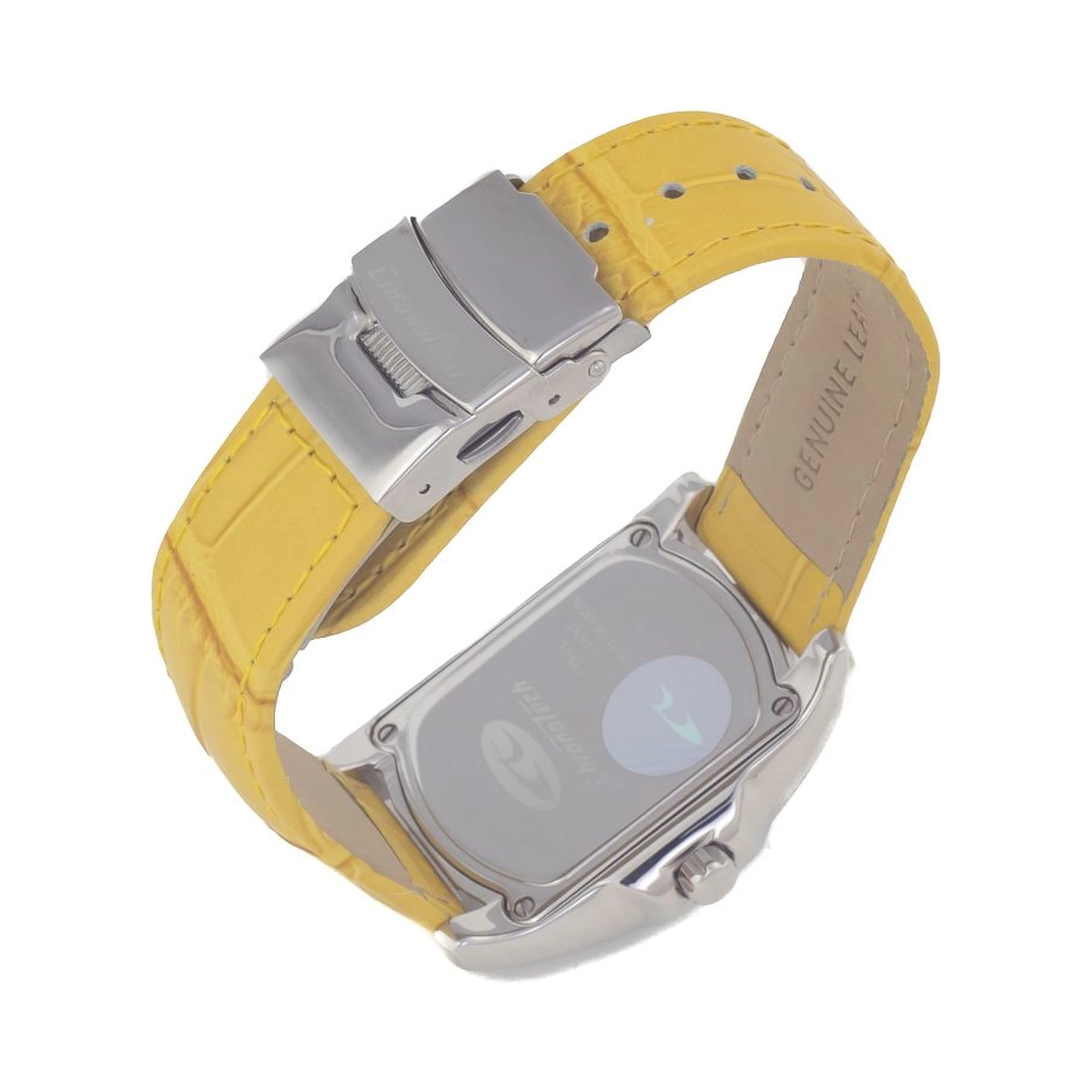 Yellow Leather Dress Watch