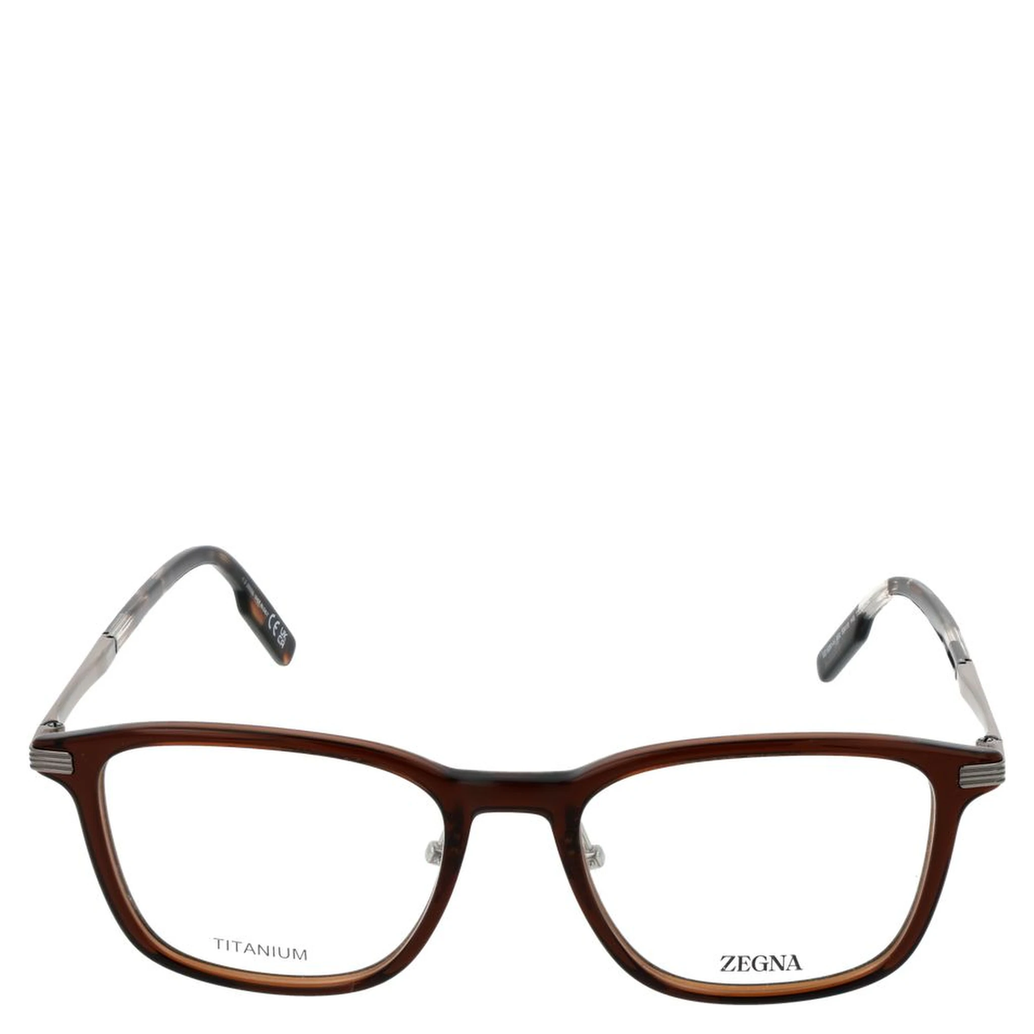 Brown Plastic & Titanium Glasses (Frames)