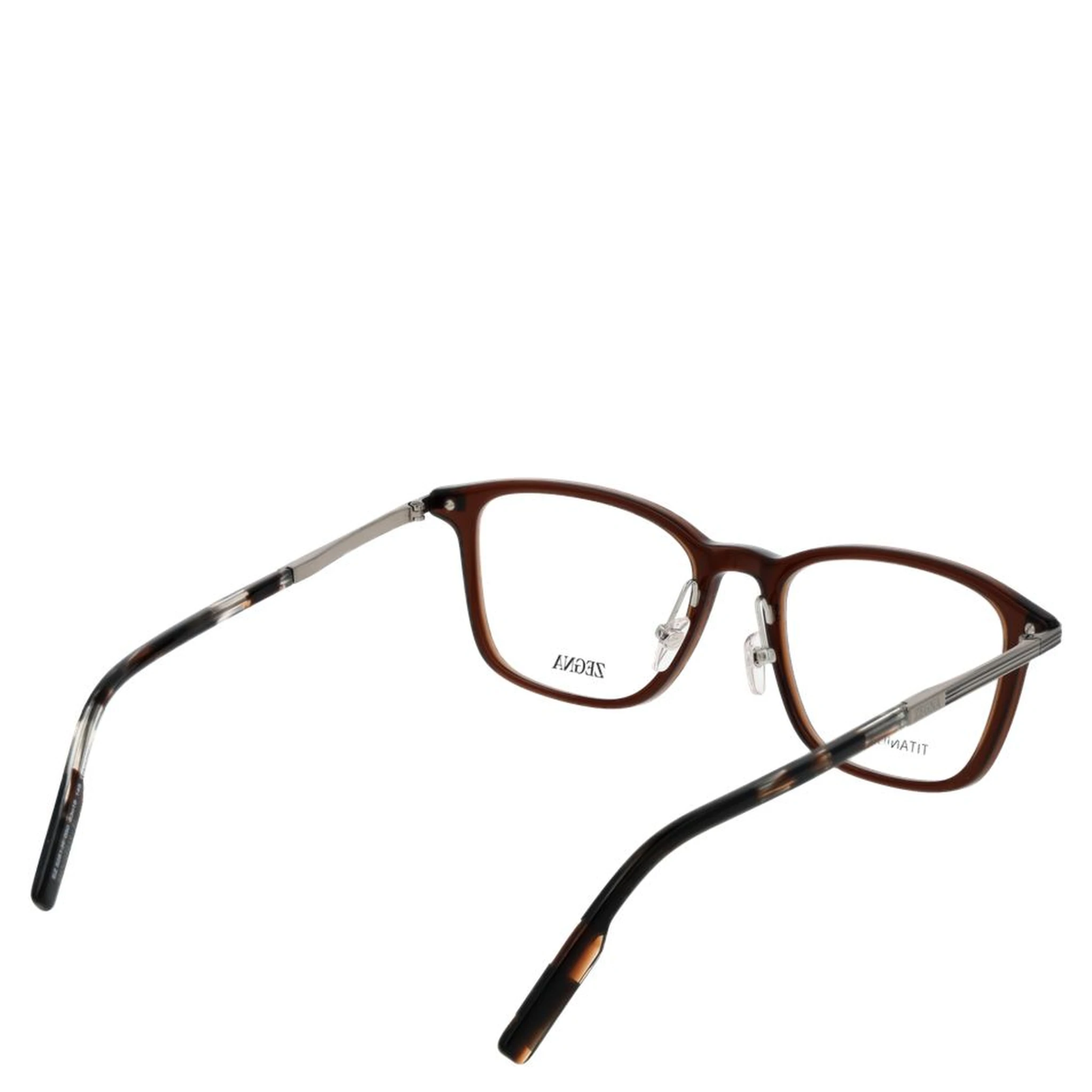 Brown Plastic & Titanium Glasses (Frames)