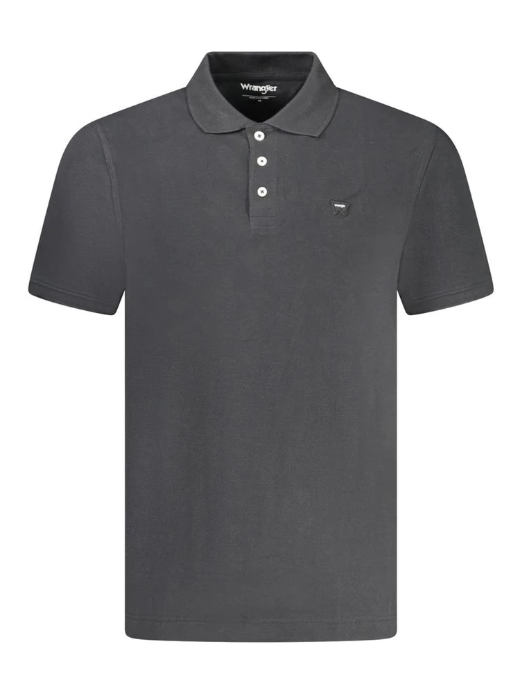 Black Cotton Polo Shirt