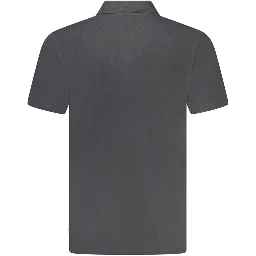Black Cotton Polo Shirt