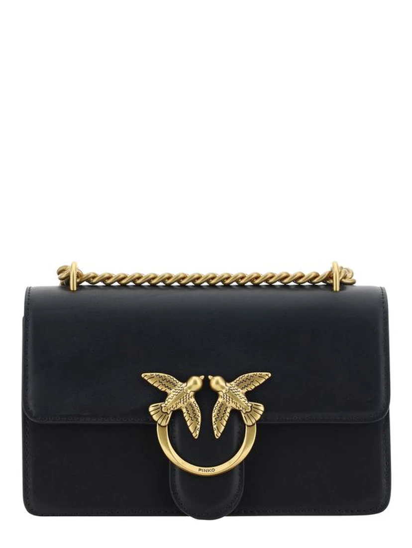 Black Calf Leather Bos Taurus Shoulder Bag