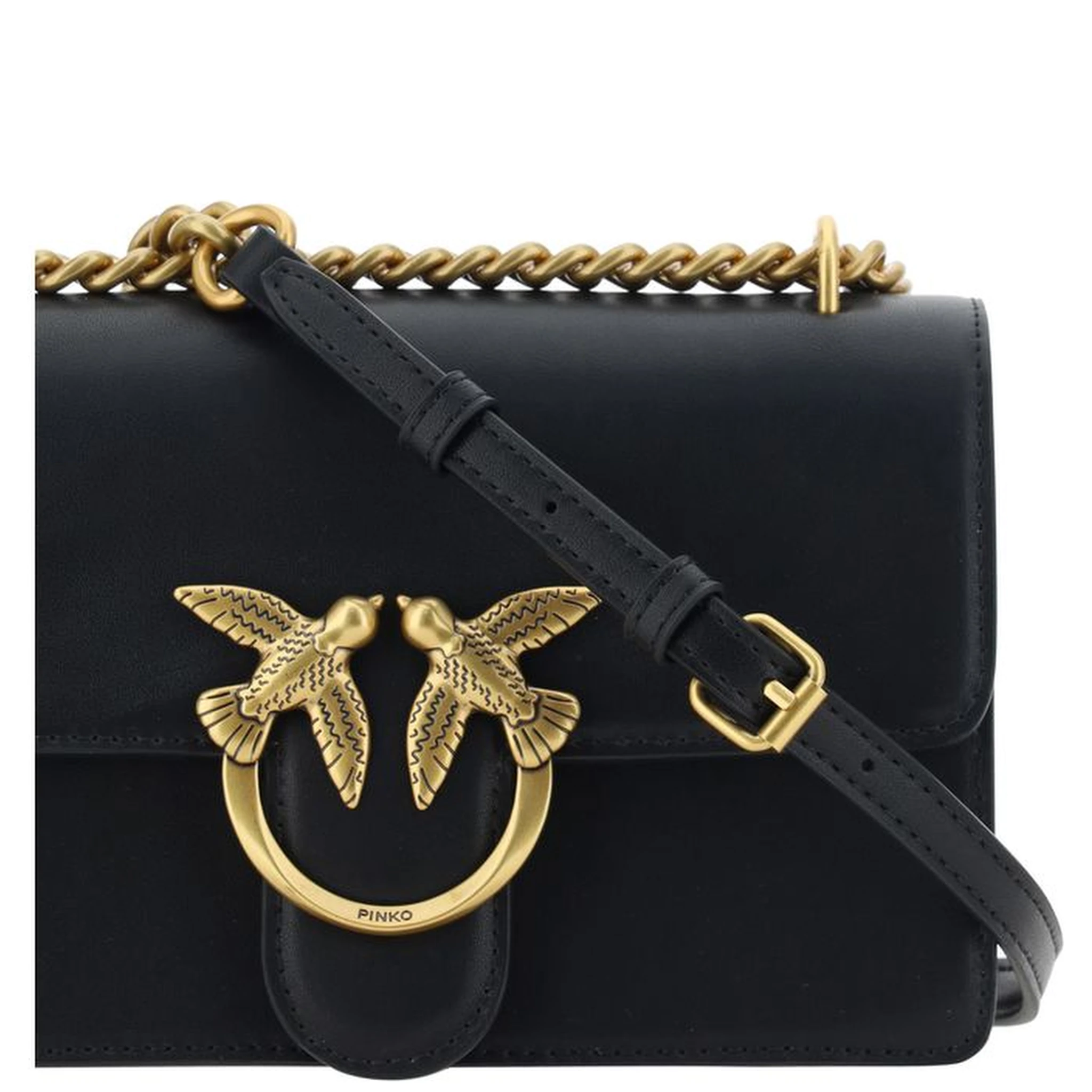 Black Calf Leather Bos Taurus Shoulder Bag