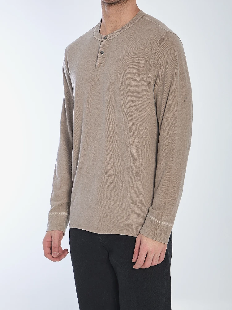 Slub Henley jersey alternative