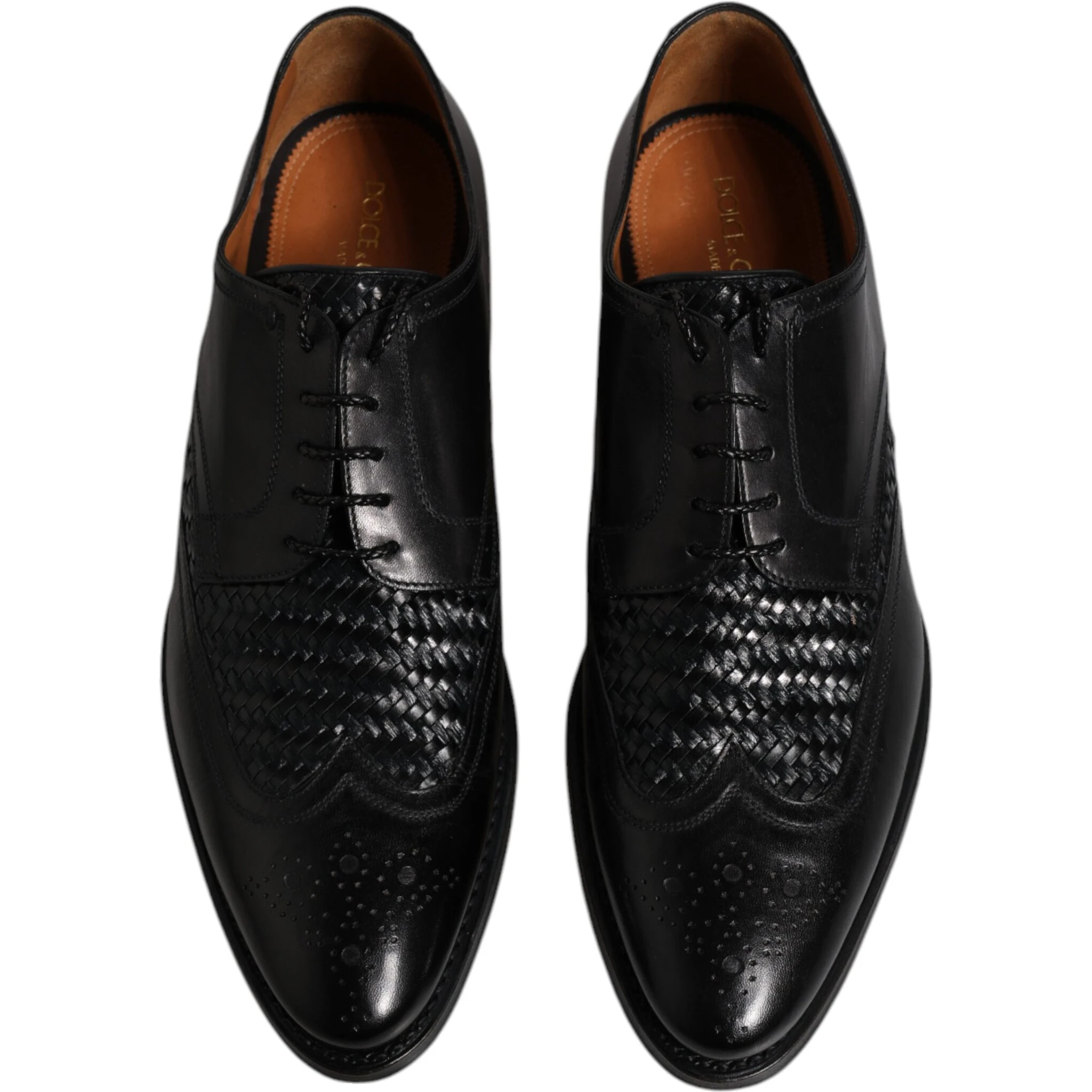 Black Leather Derby Wingtip Lace Up Formal Dress Shoes